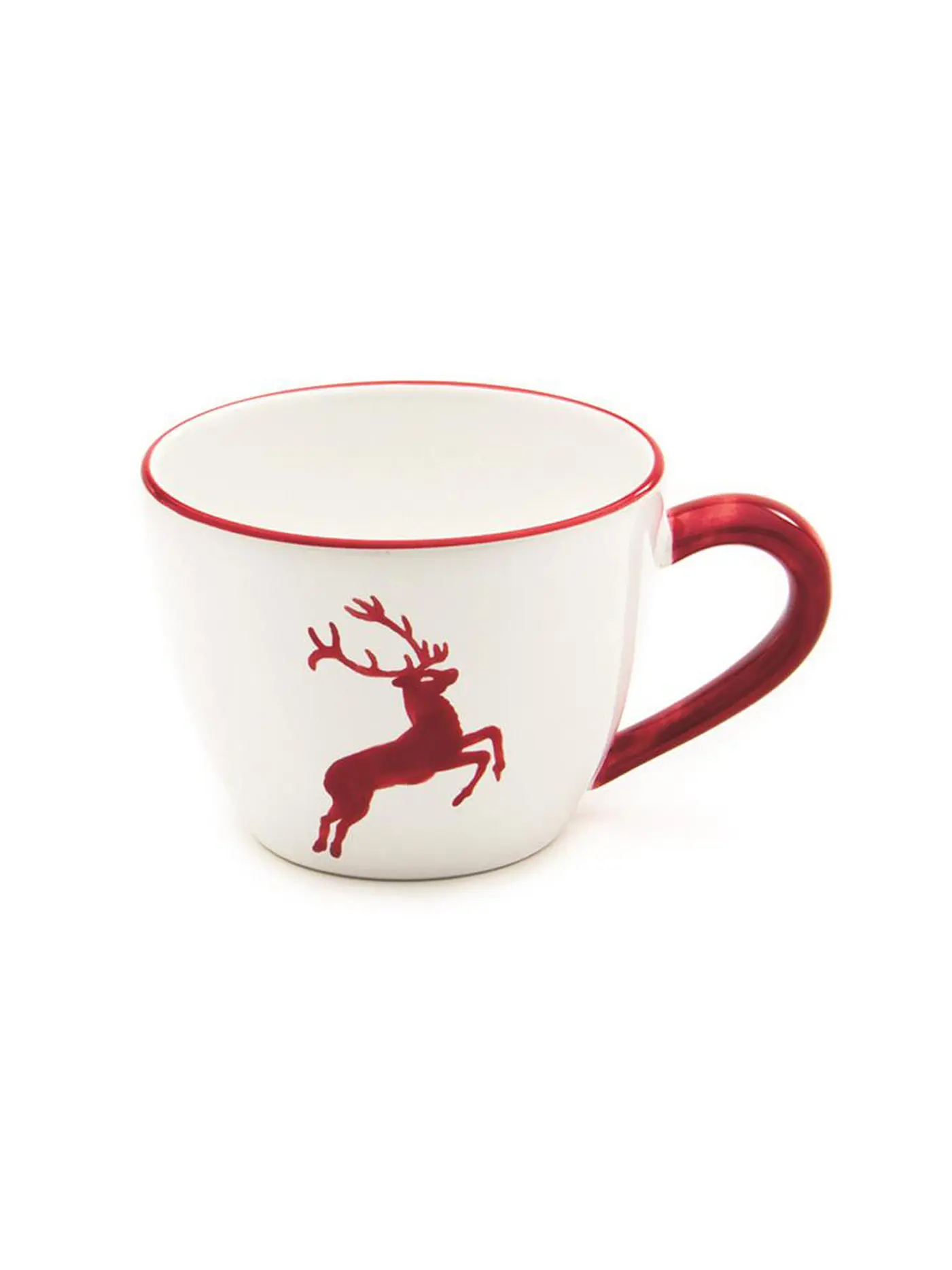 GMUNDNER KERAMIK | Teetasse Maxima "Grauer Hirsch" 0,4l | rot