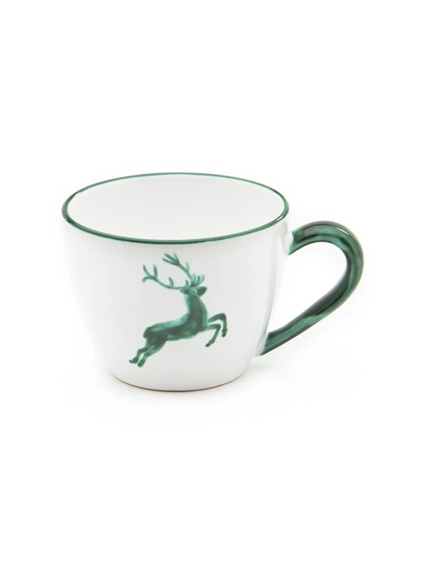 GMUNDNER KERAMIK | Teetasse Maxima "Grauer Hirsch" 0,4l | grün