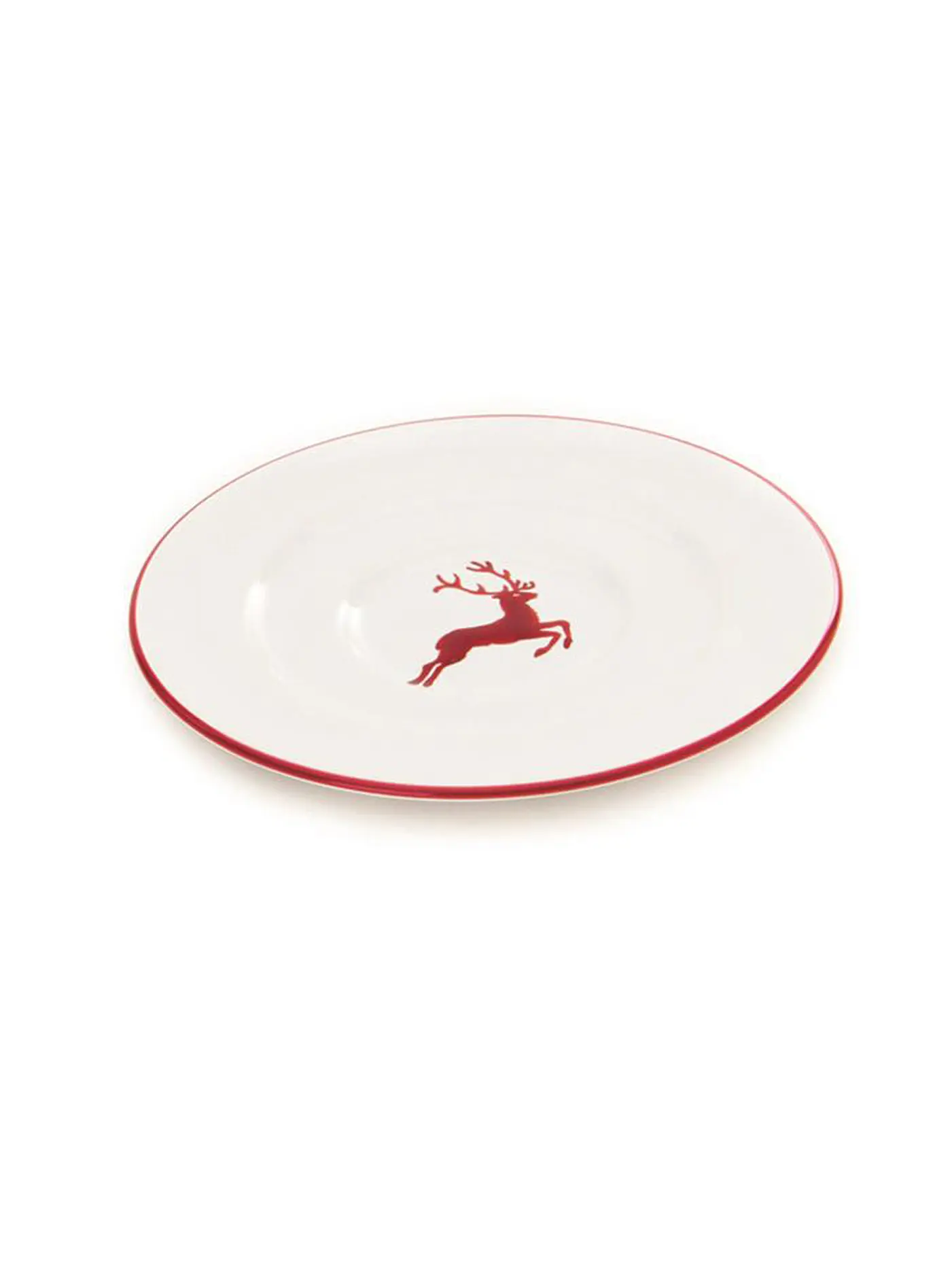 GMUNDNER KERAMIK | Unterteller Gourmet "Grauer Hirsch" 16cm | rot