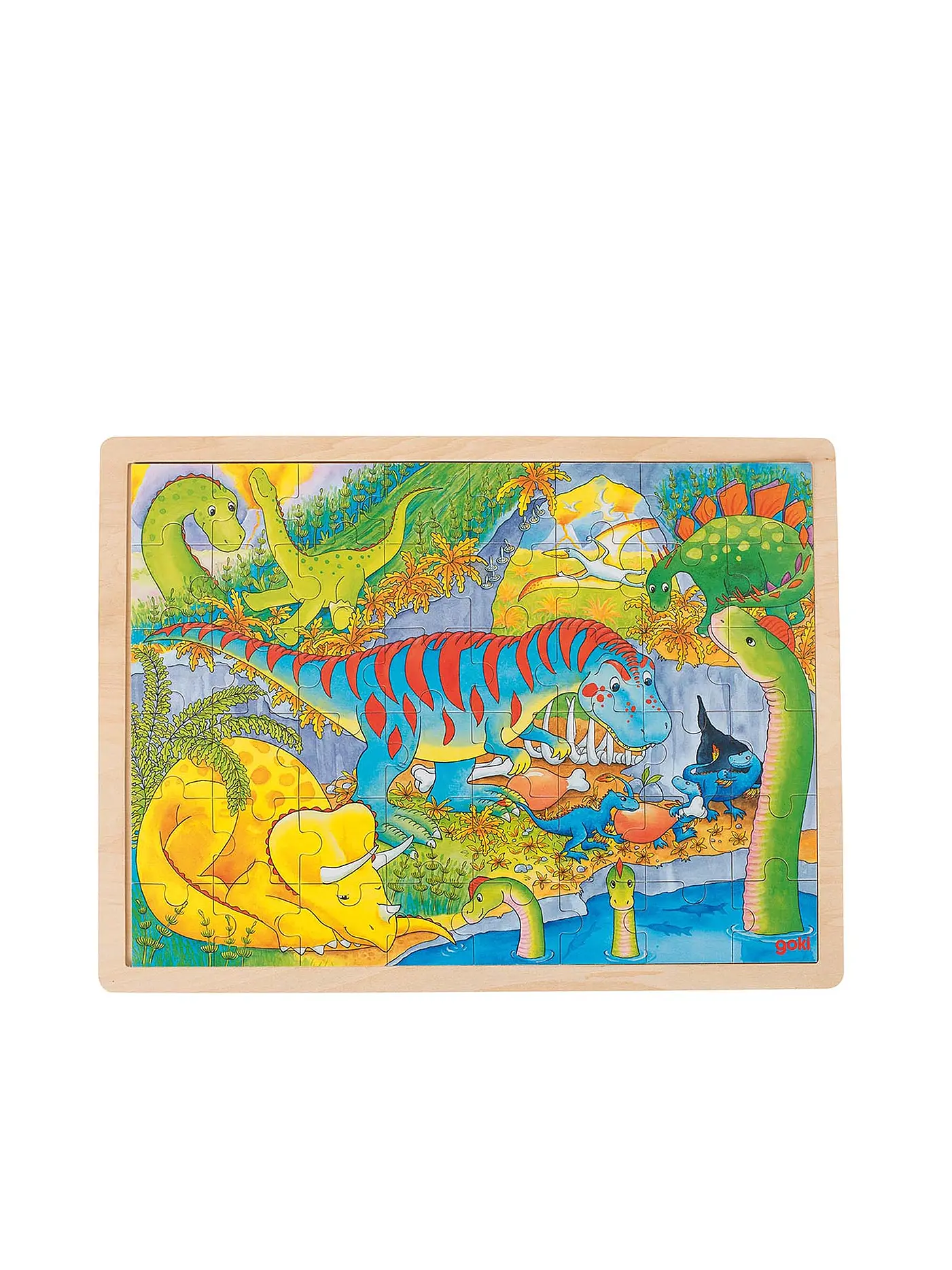 GOKI | Einlegepuzzle - Dinosaurier  | keine Farbe