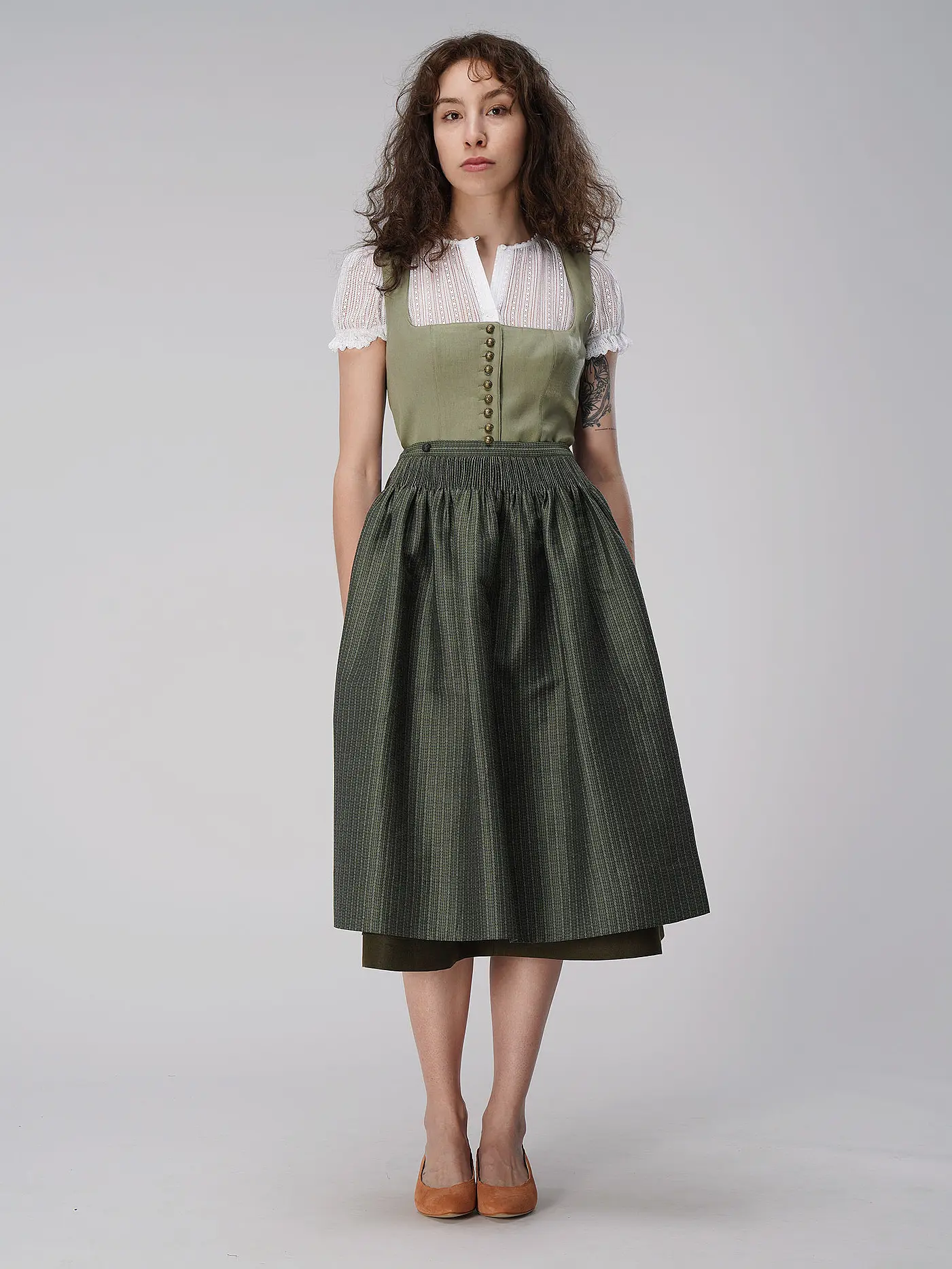 GOTTSEIDANK | Dirndl MONIKA | hellgrün