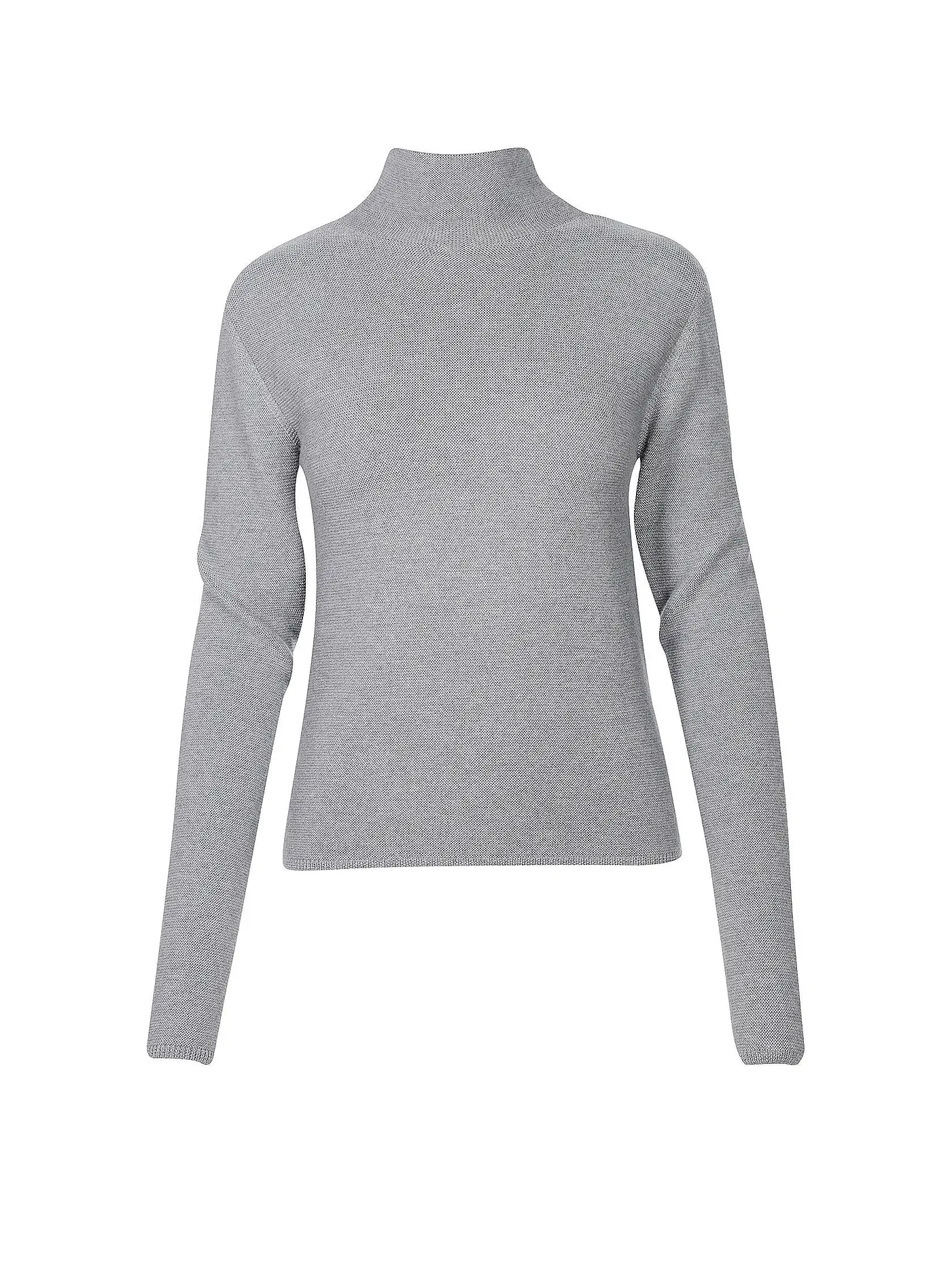 GOTTSEIDANK | Trachten Rollkragenpullover Antje | grau
