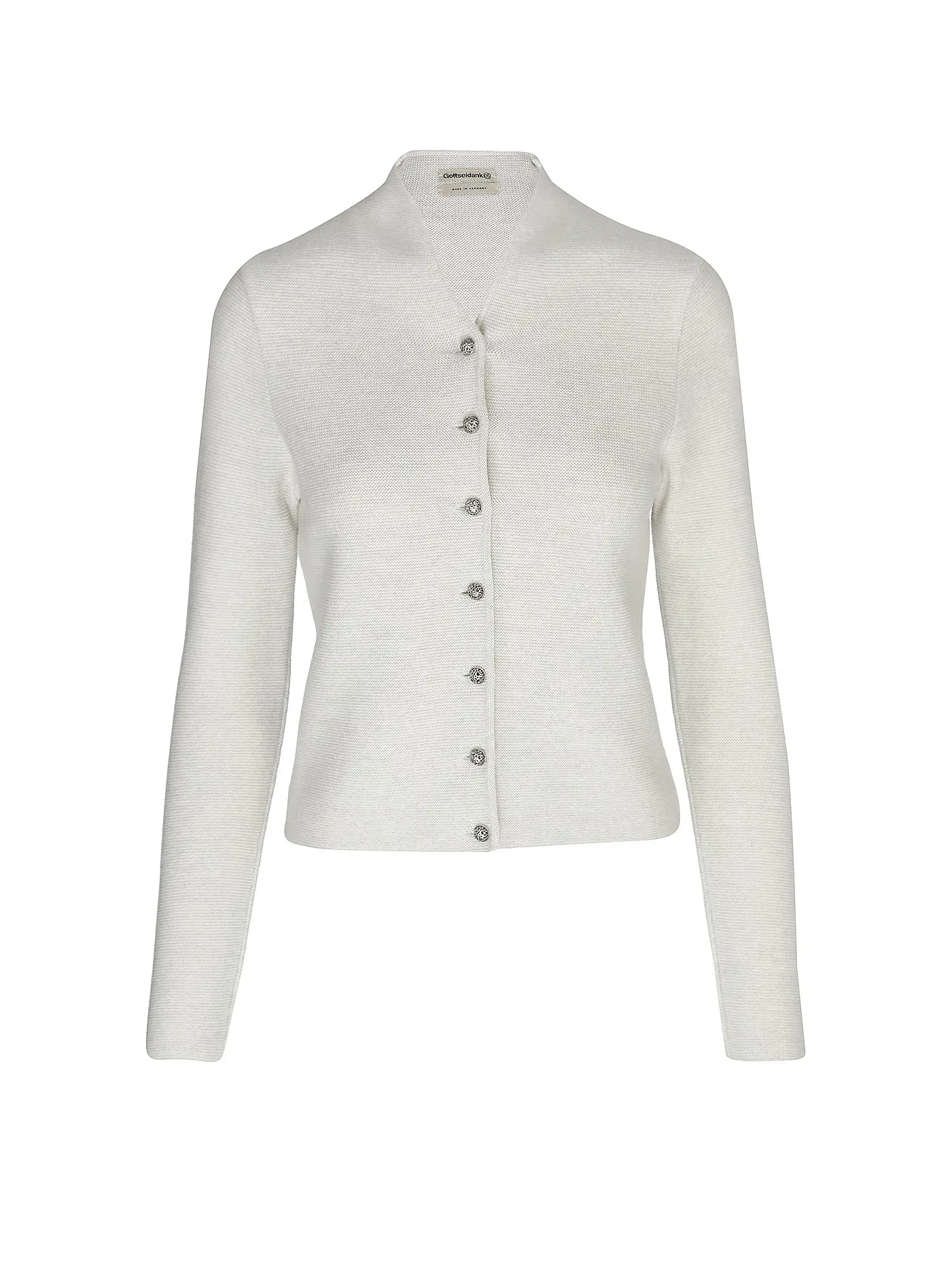 GOTTSEIDANK | Trachten Strickjacke Slim Fit ANNA | creme
