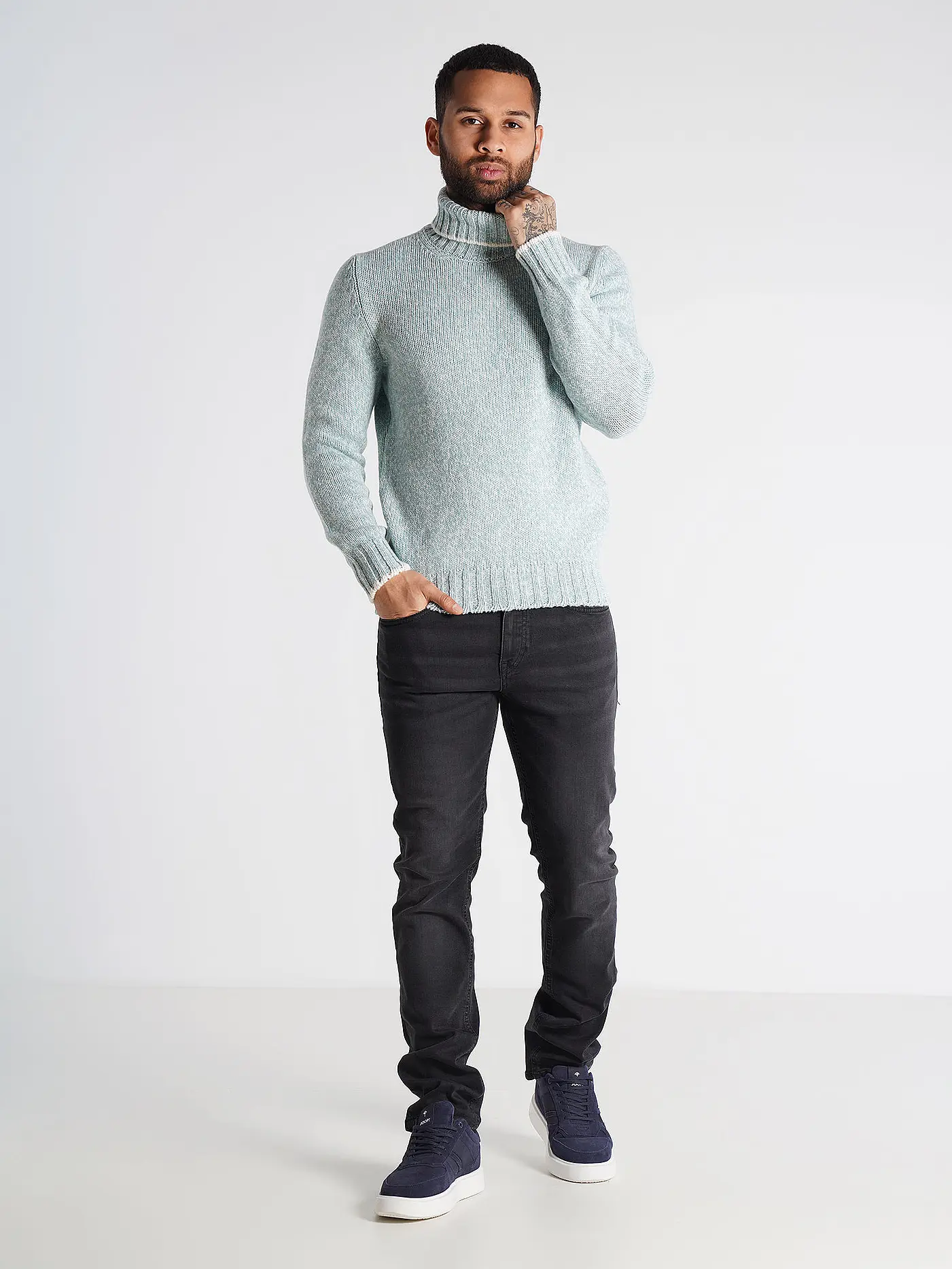 GRAN SASSO | Rollkragenpullover  | grün