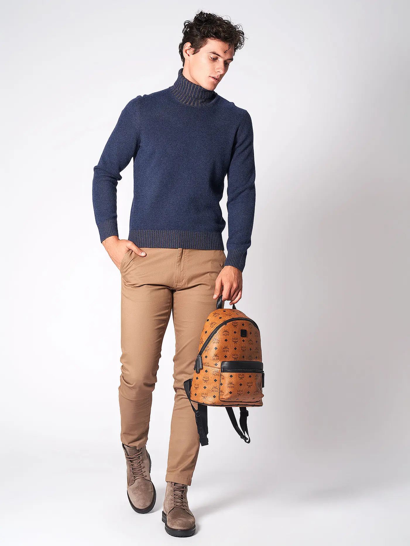 GRAN SASSO | Rollkragenpullover | blau
