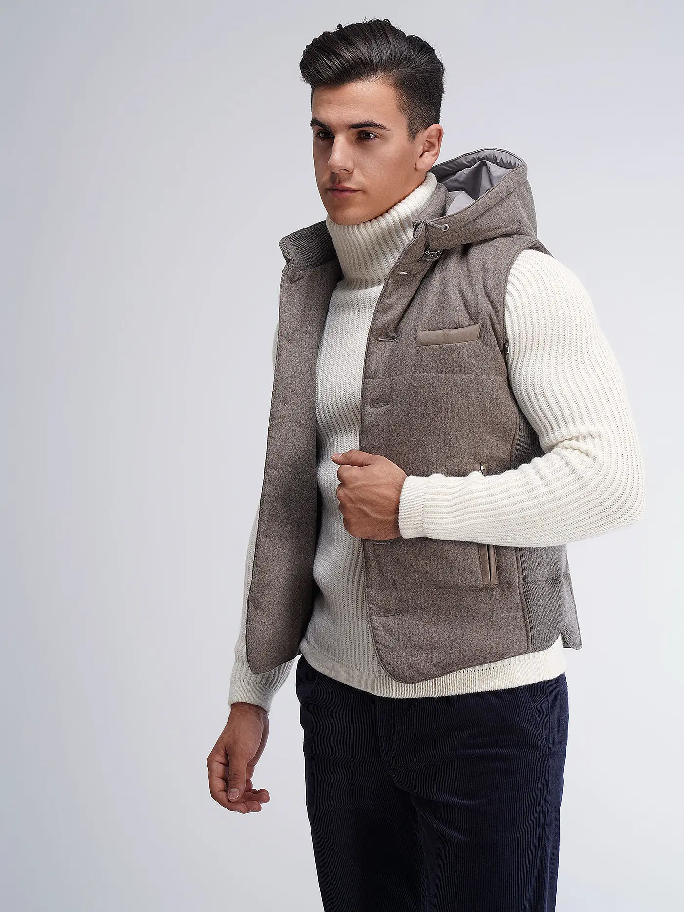 GRAN SASSO | Wollsteppgilet | braun