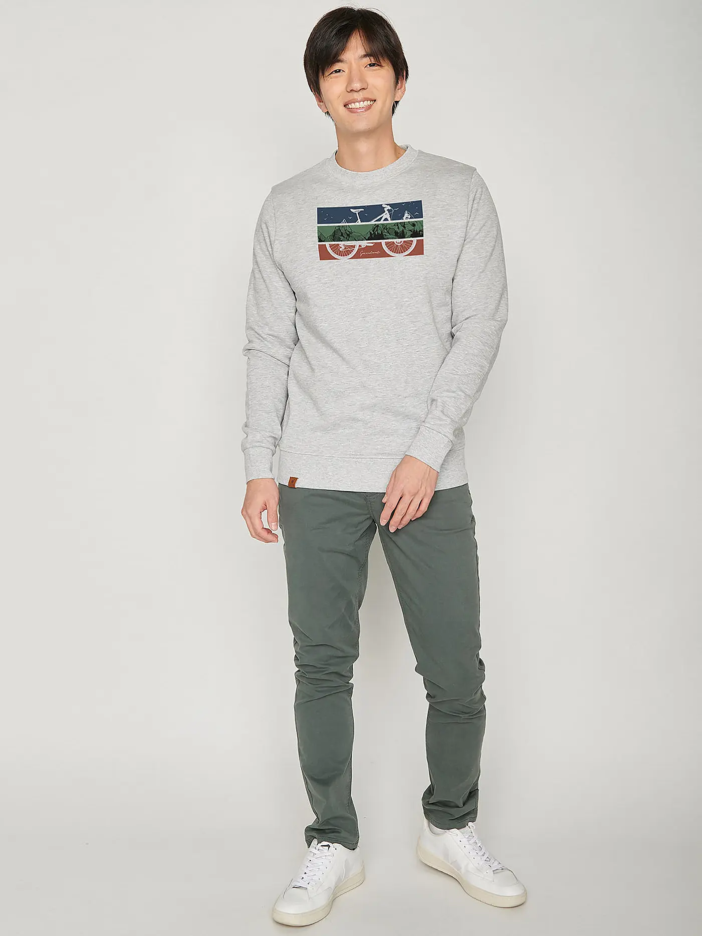GREENBOMB | Sweater BIKE MOUNTAIN | grau