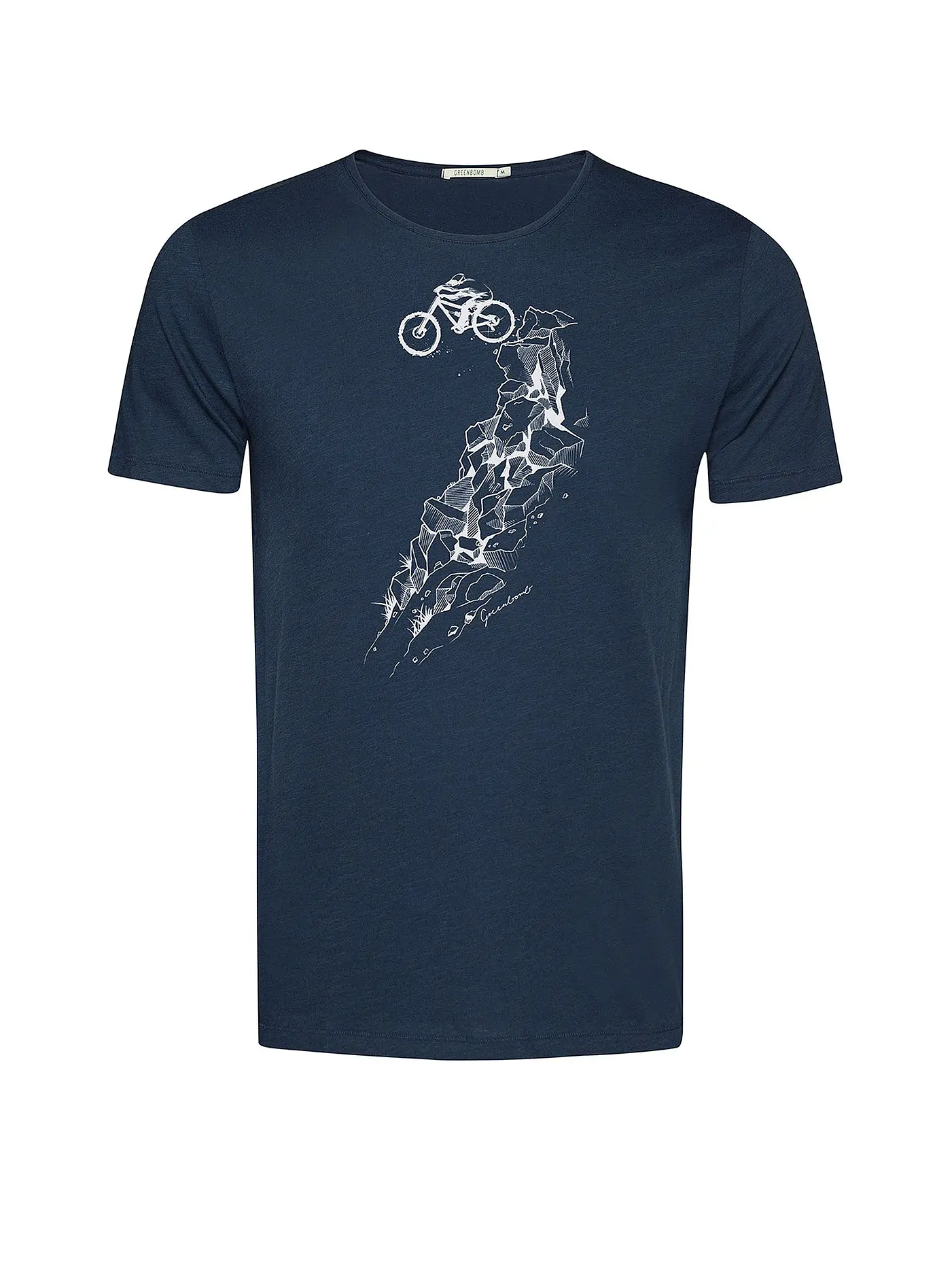GREENBOMB | T-Shirt  BIKE ROCK JUMP | blau
