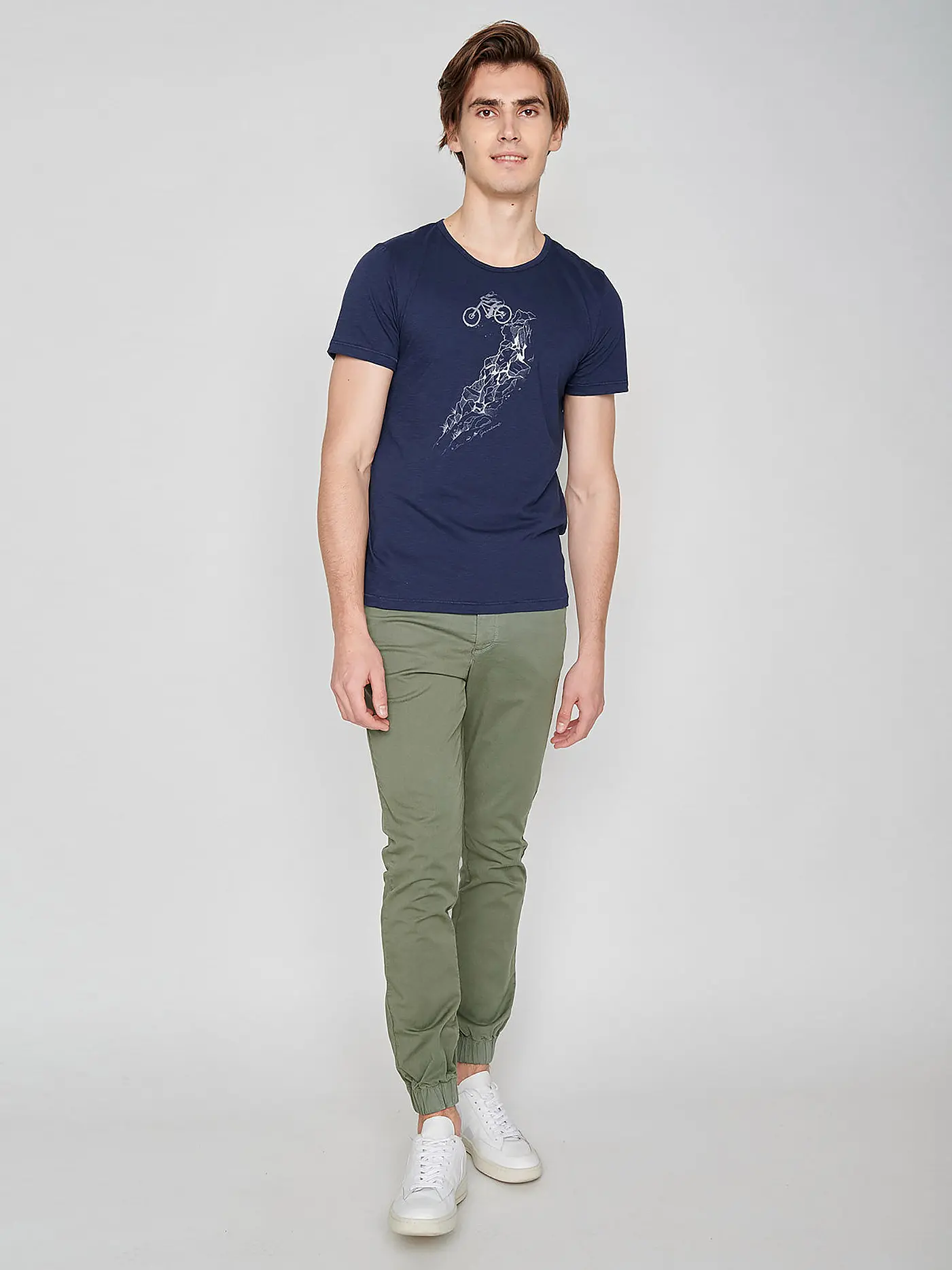 GREENBOMB | T-Shirt  BIKE ROCK JUMP | blau