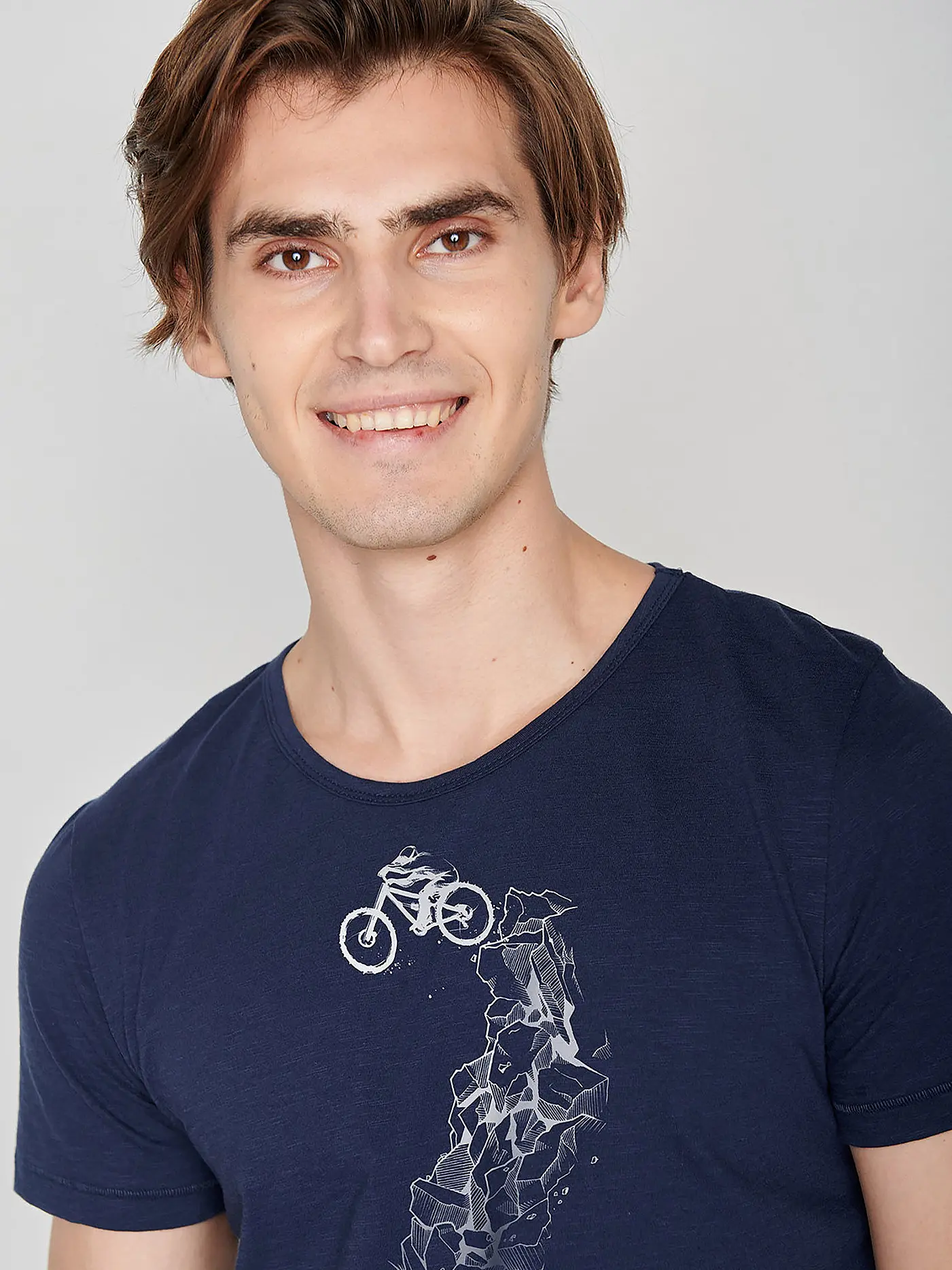 GREENBOMB | T-Shirt  BIKE ROCK JUMP | blau