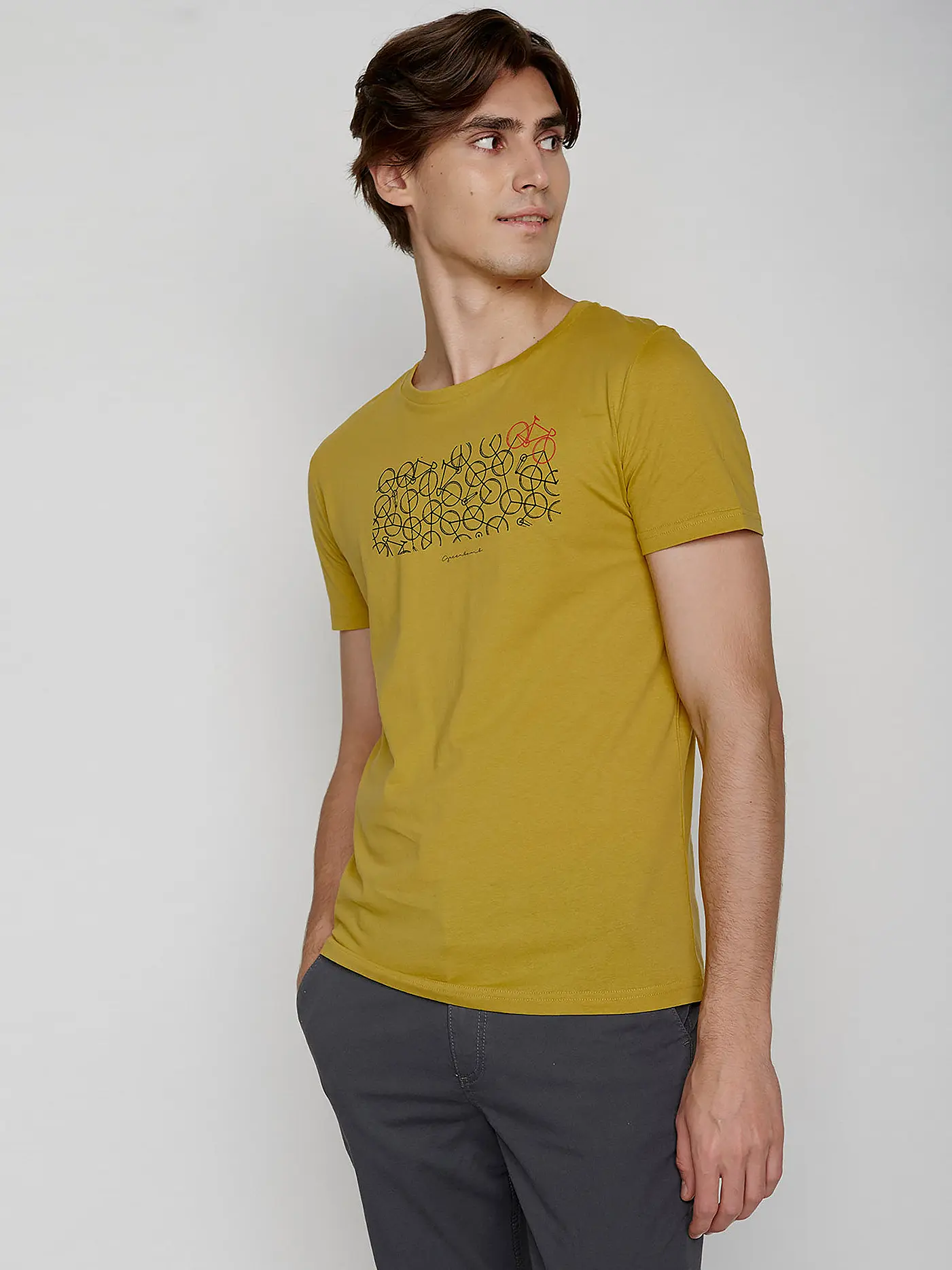 GREENBOMB | T-Shirt BIKE MIX | gelb