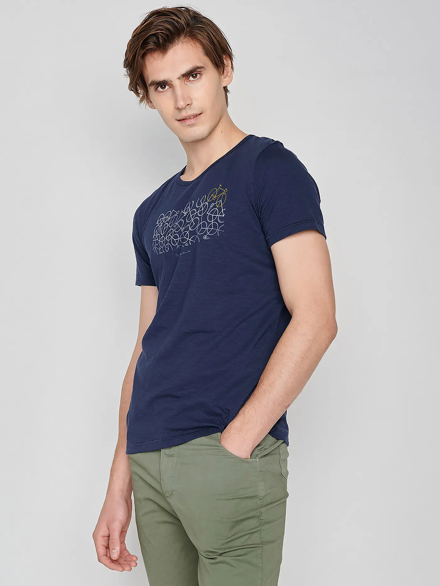 GREENBOMB | T-Shirt BIKE MIX | blau