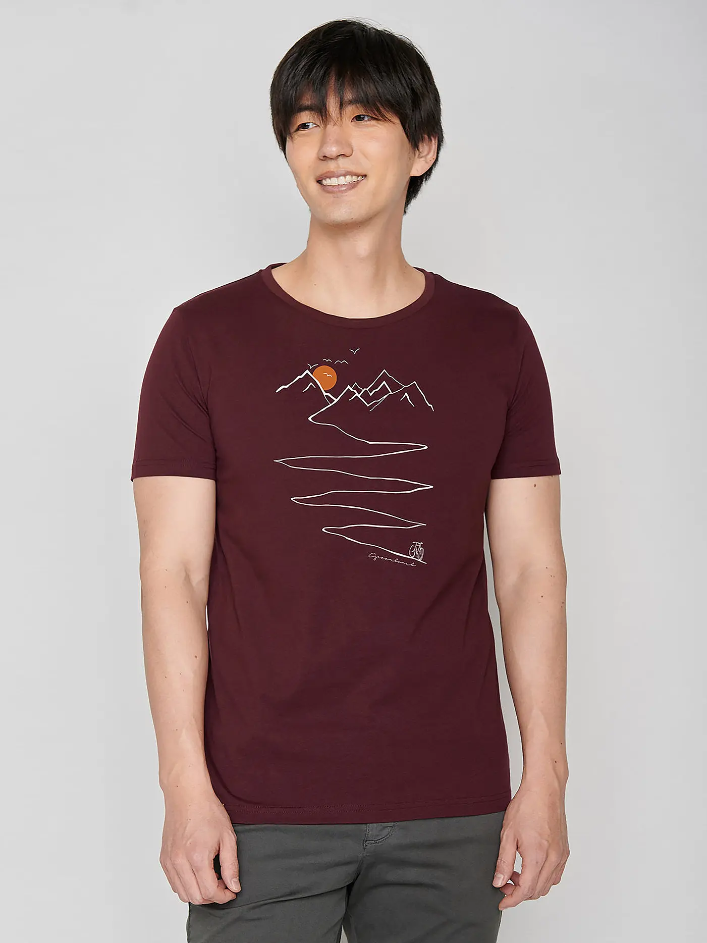 GREENBOMB | T-Shirt BIKE PATH | blau