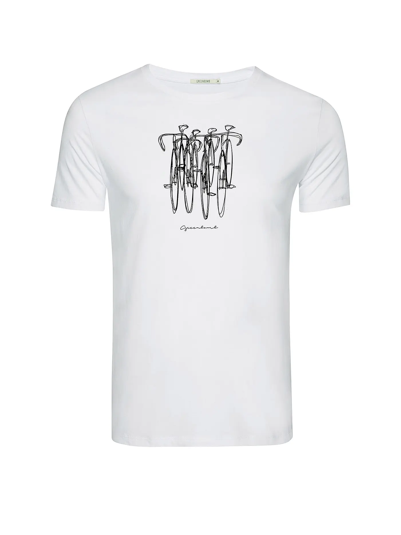 GREENBOMB | T-Shirt BIKE SKETCH | weiss