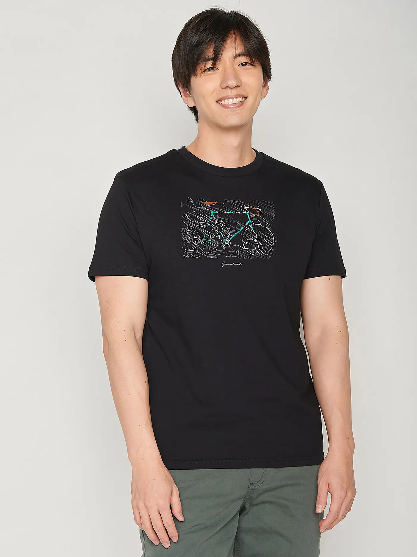 GREENBOMB | T-Shirt BIKE STORM | schwarz