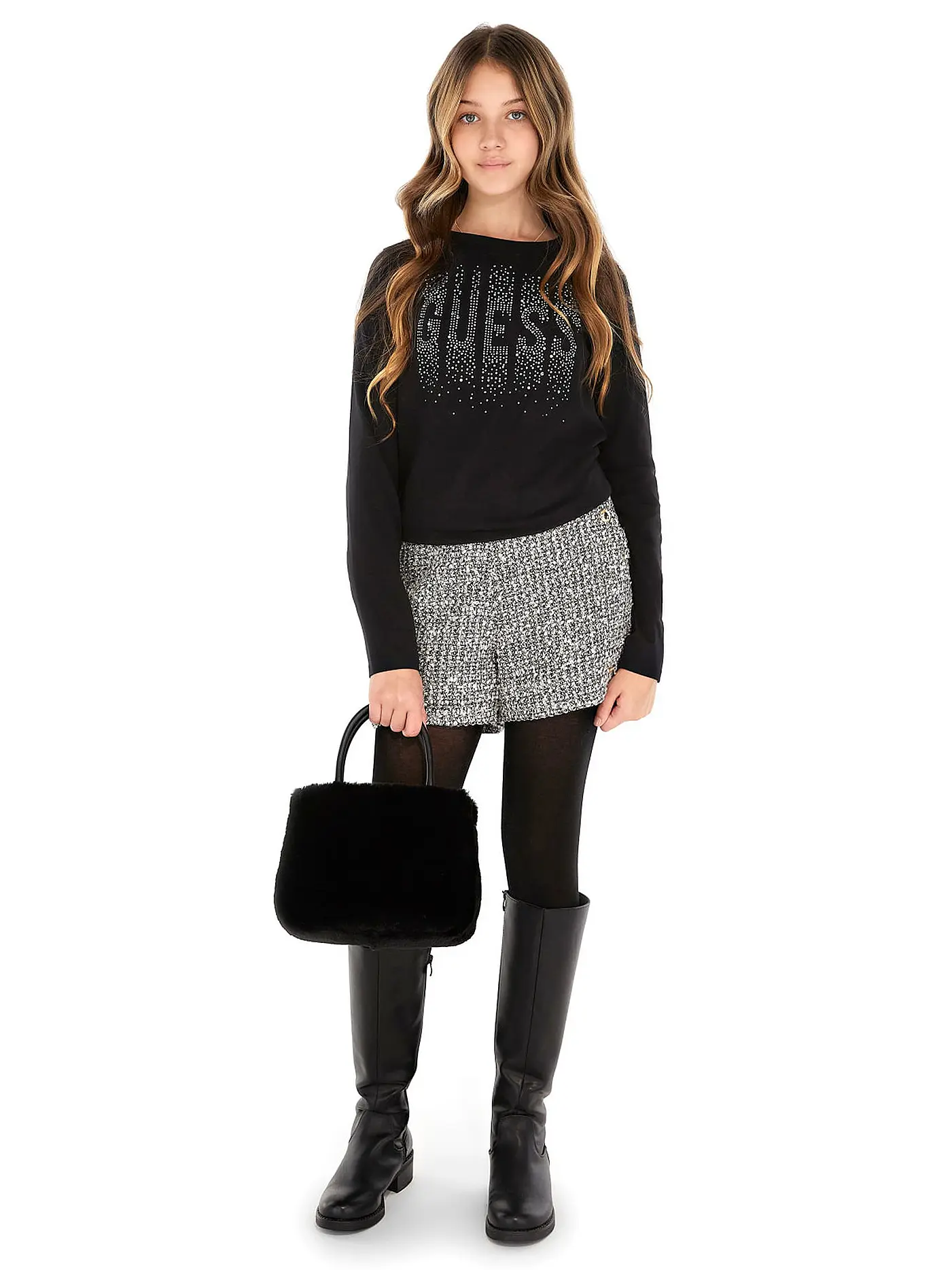 GUESS | Mädchen Langarmshirt  | schwarz