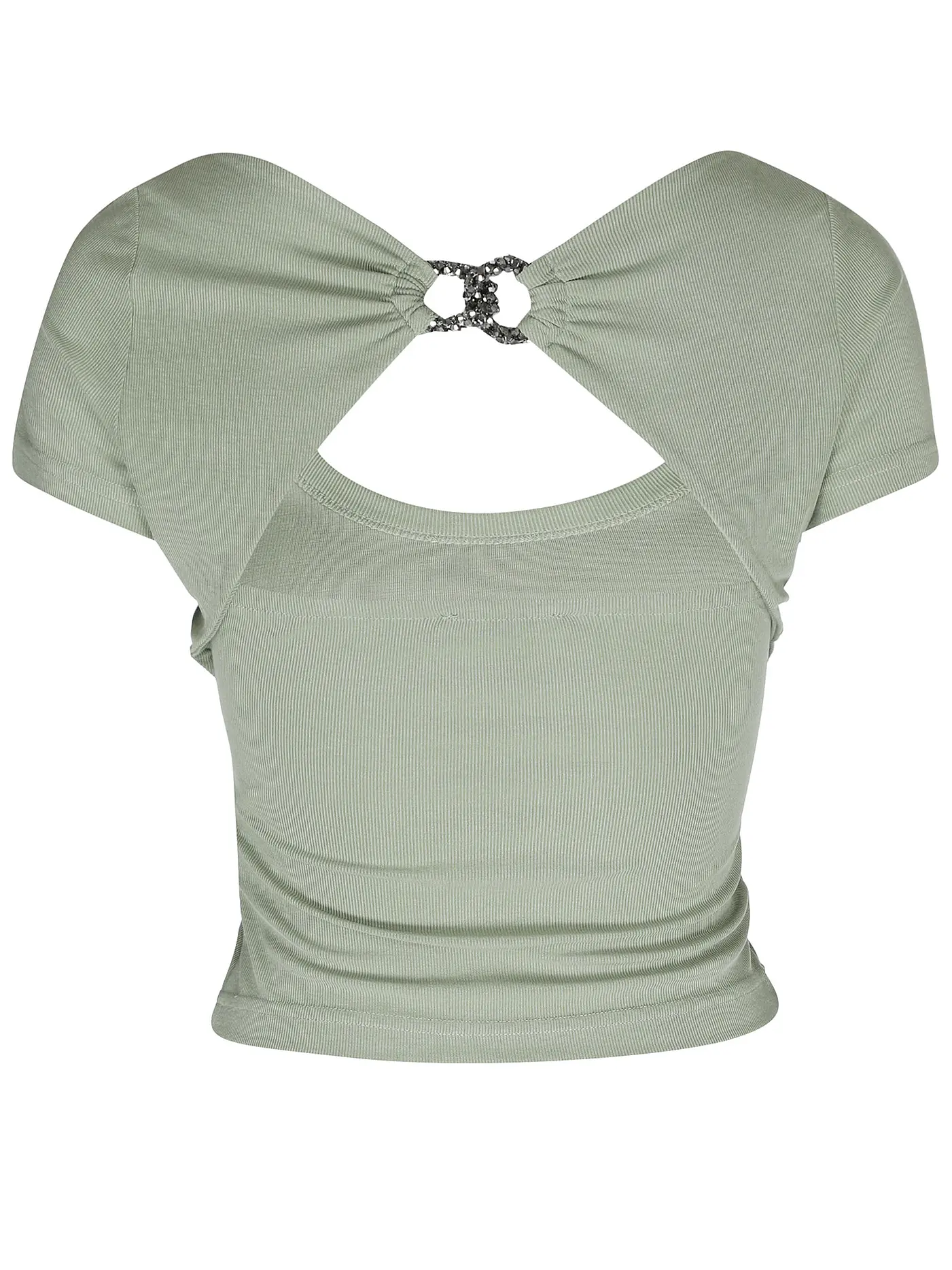 GUESS | T-Shirt Cropped Fit | grün