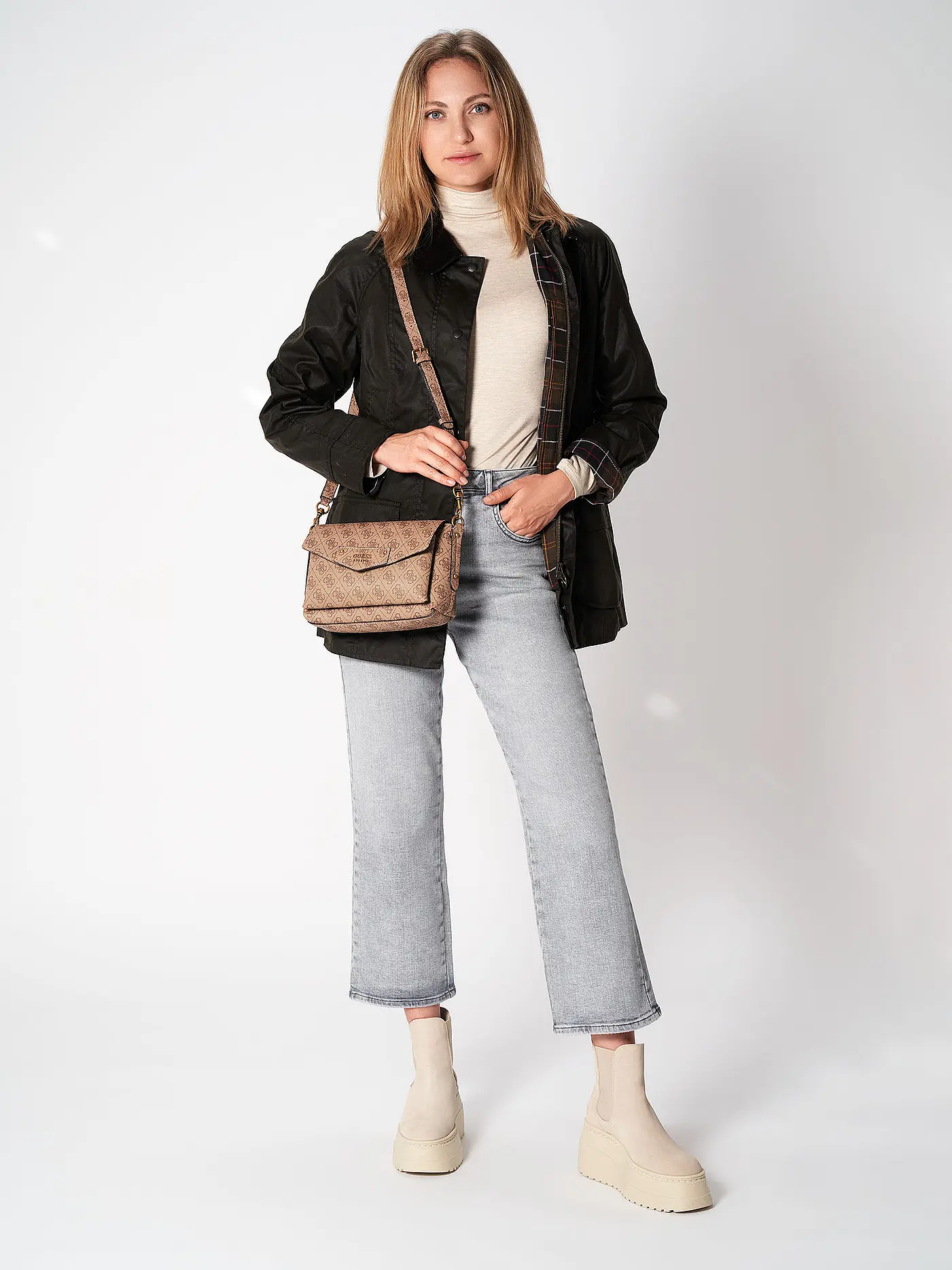 GUESS | Tasche  - Umhängetasche ECO BRENTON | beige