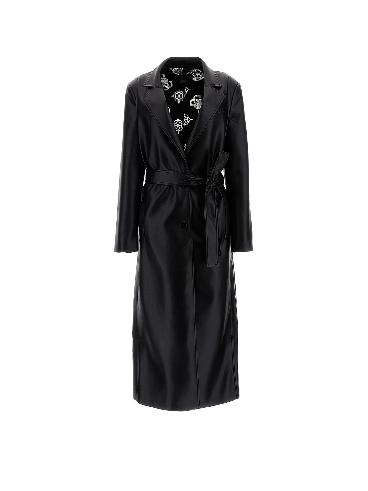 GUESS | Trenchcoat in Lederoptik GEA | schwarz