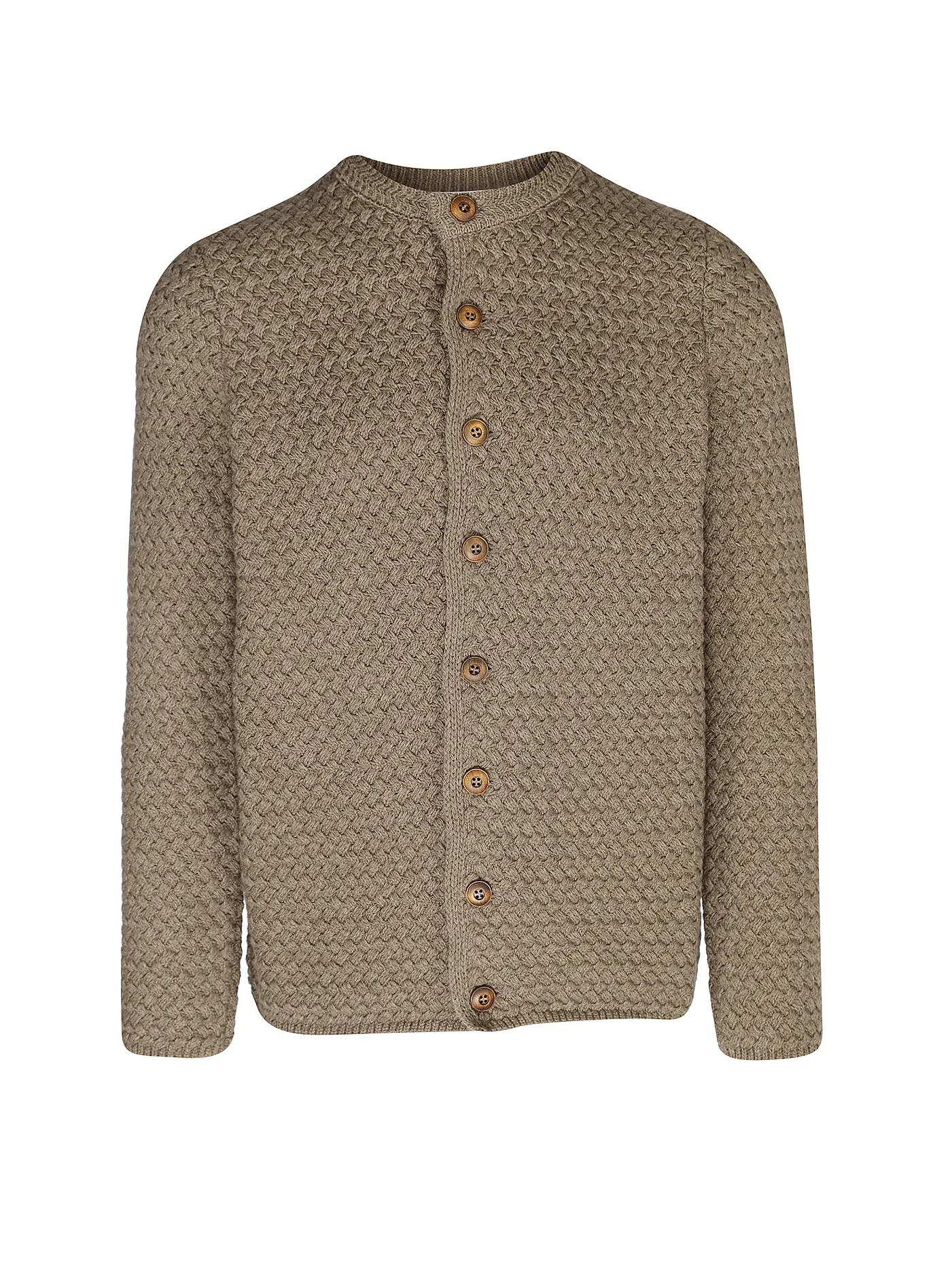 GWEIH & SILK | Trachten Strickjacke  | braun