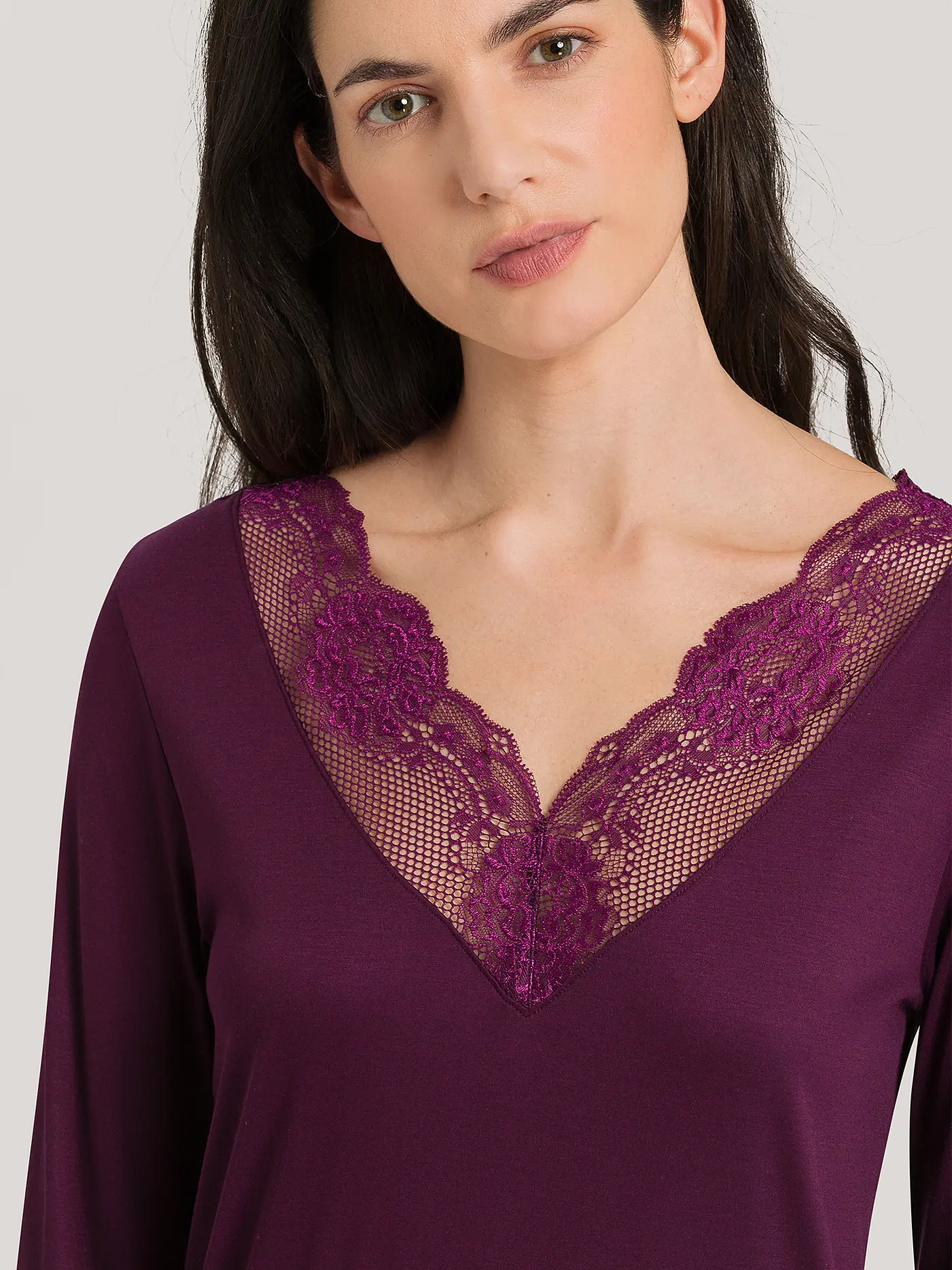 HANRO | Nachthemd - Sleepshirt LOVIS | beere