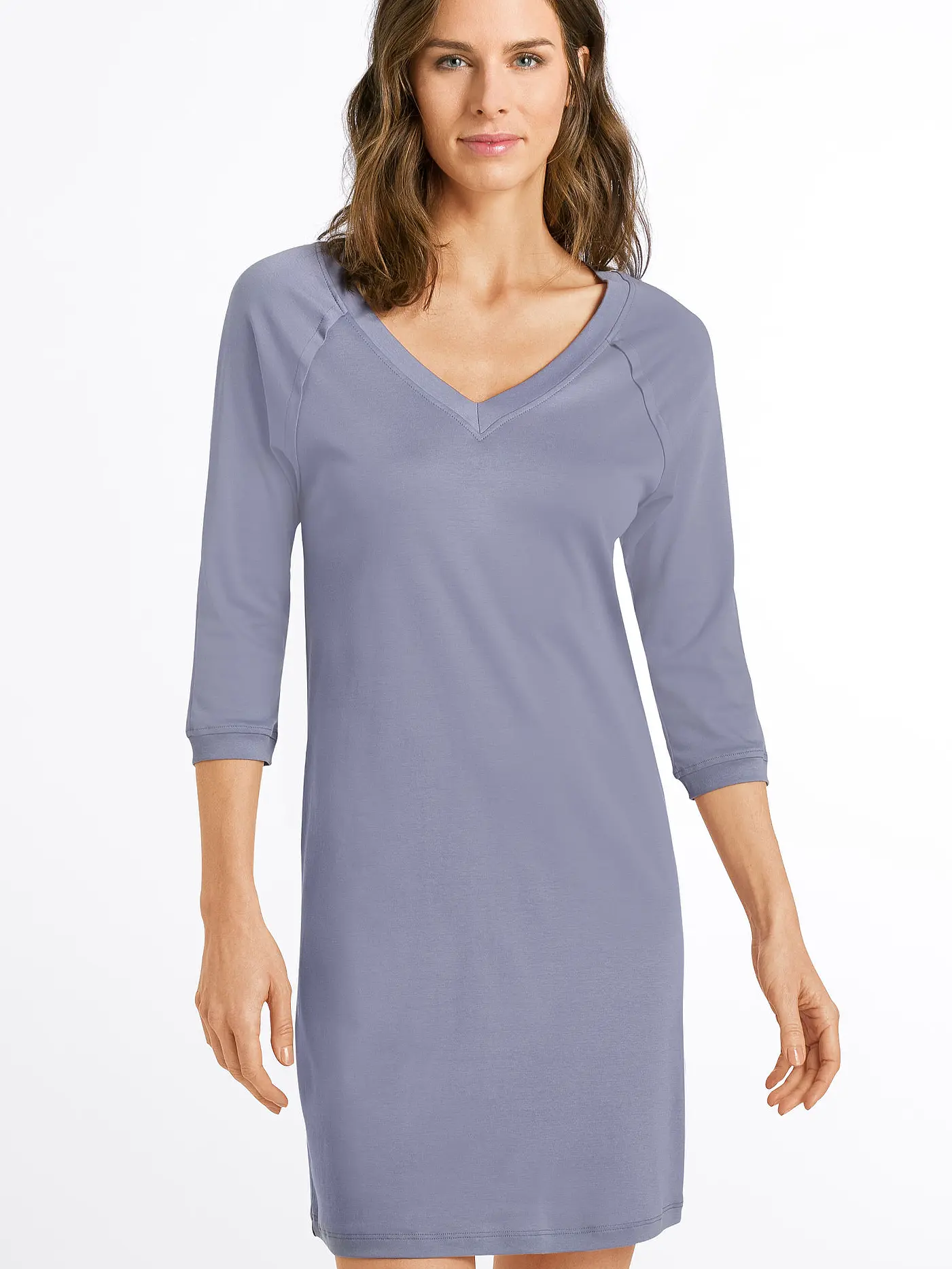 HANRO | Nachthemd Pure Essence 90cm | blau