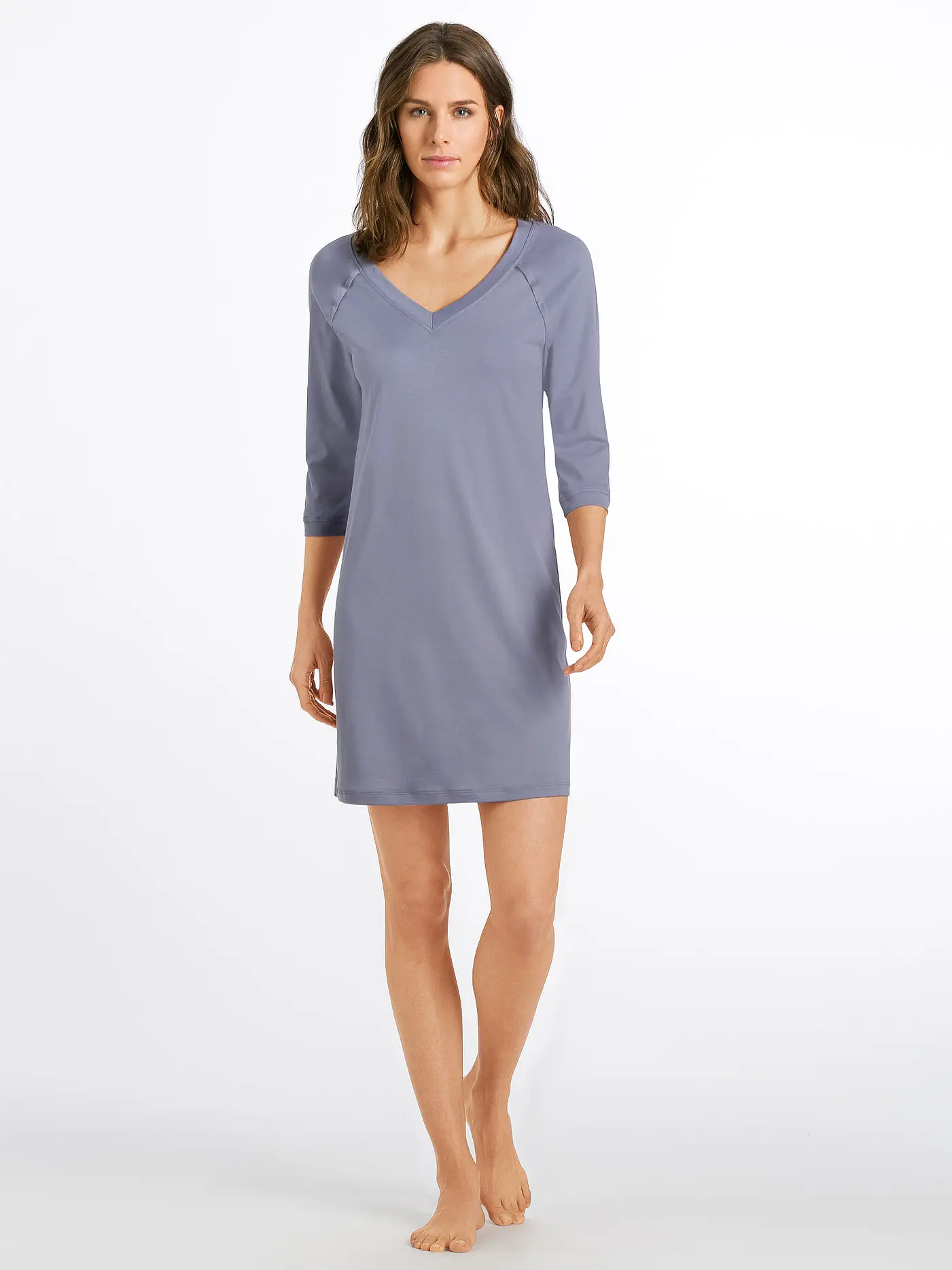 HANRO | Nachthemd Pure Essence 90cm | blau