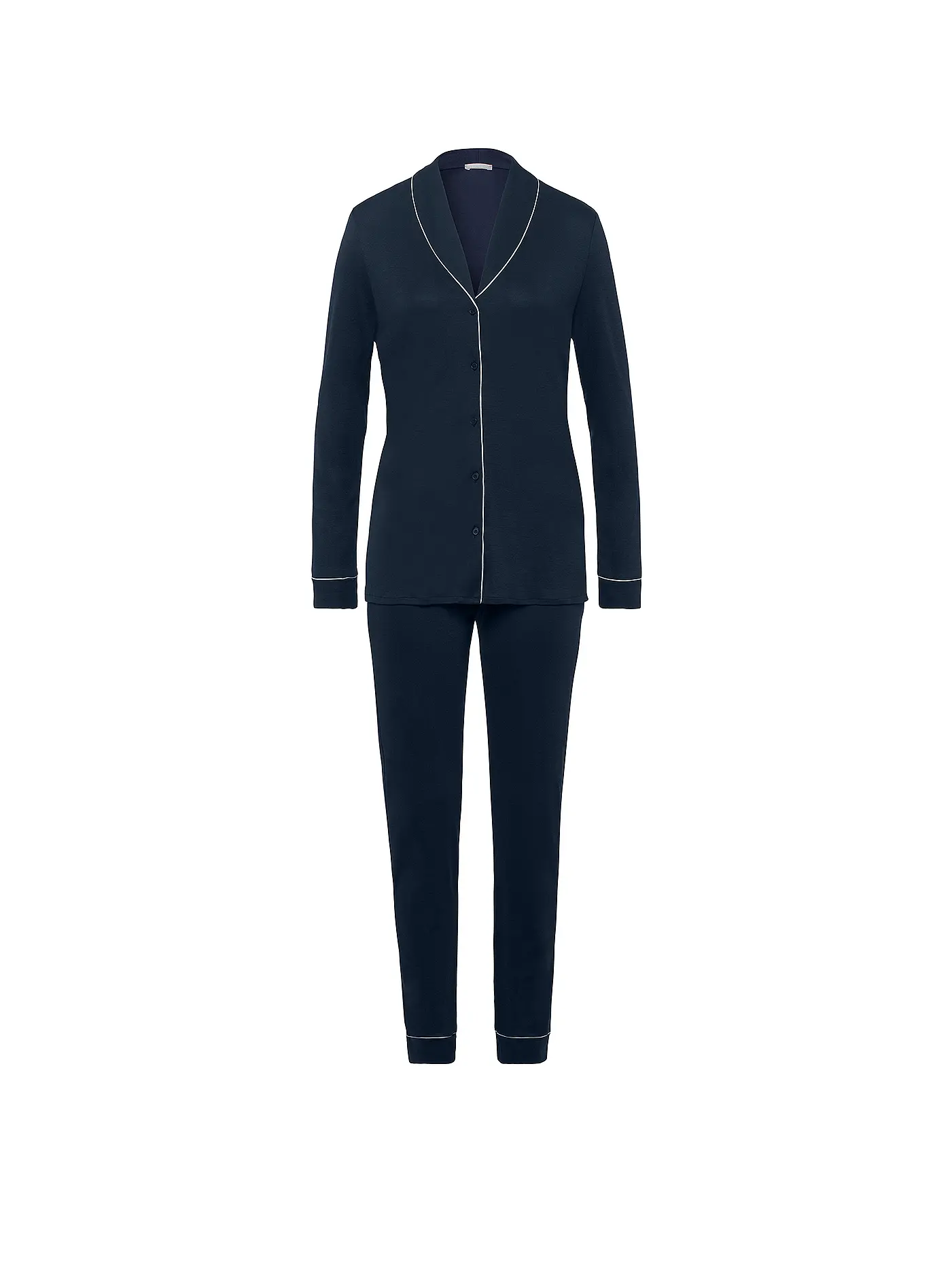 HANRO | Pyjama Natural Comfort | blau