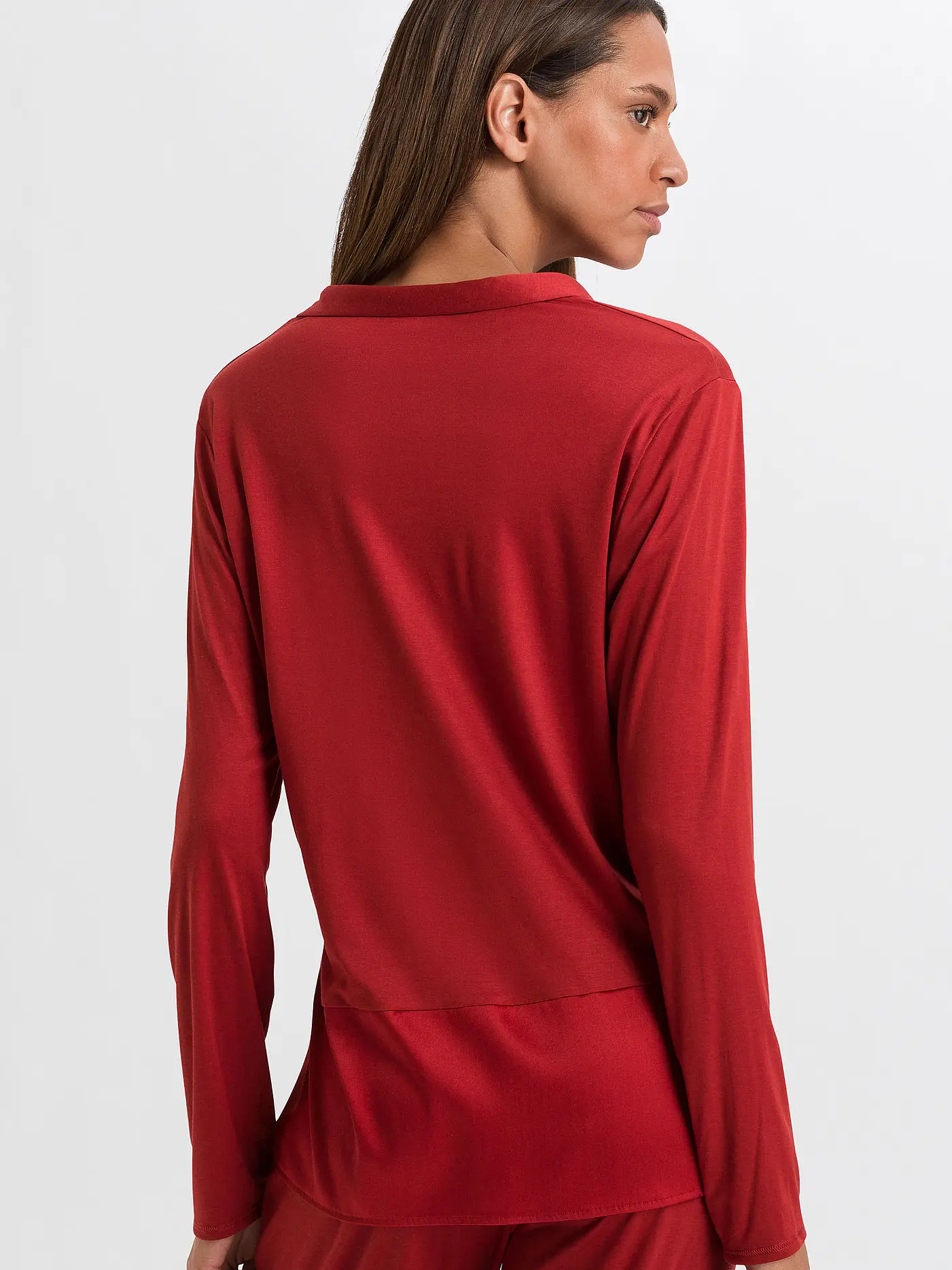HANRO | Pyjamashirt Grand Central | rot