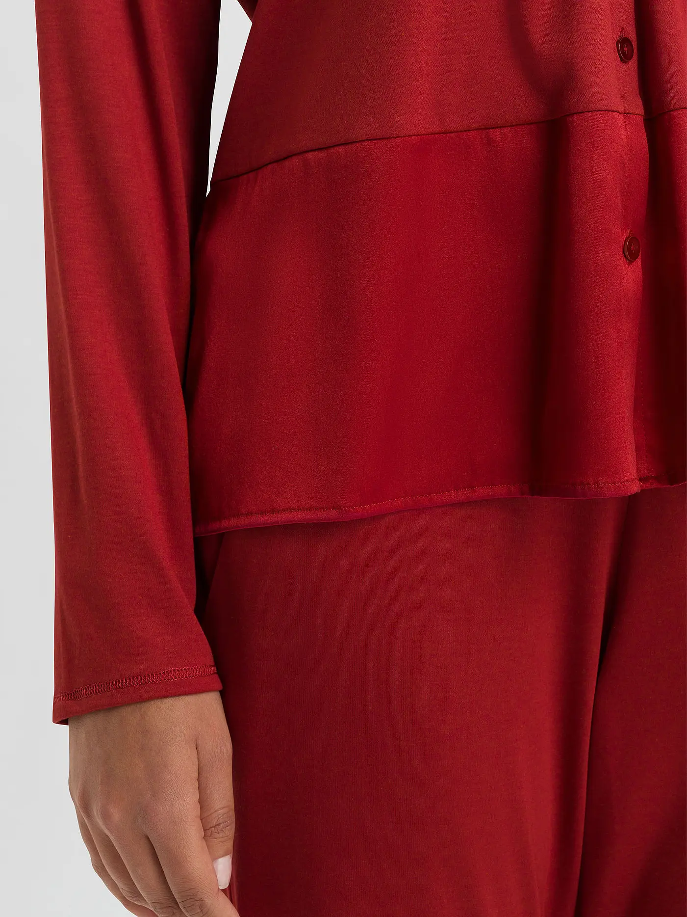 HANRO | Pyjamashirt Grand Central | rot