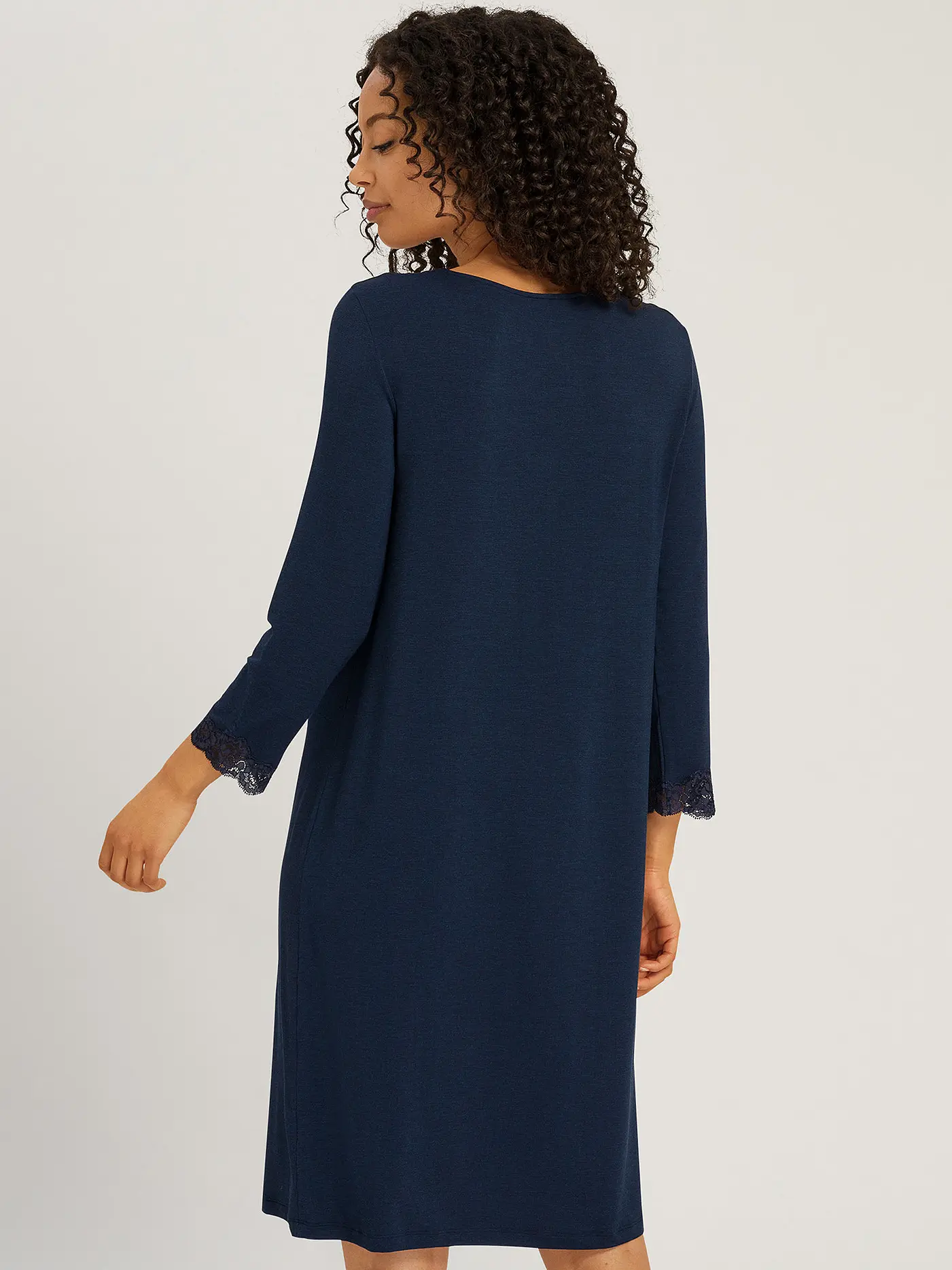 HANRO | Sleepshirt NATURAL ELEGANCE | dunkelblau