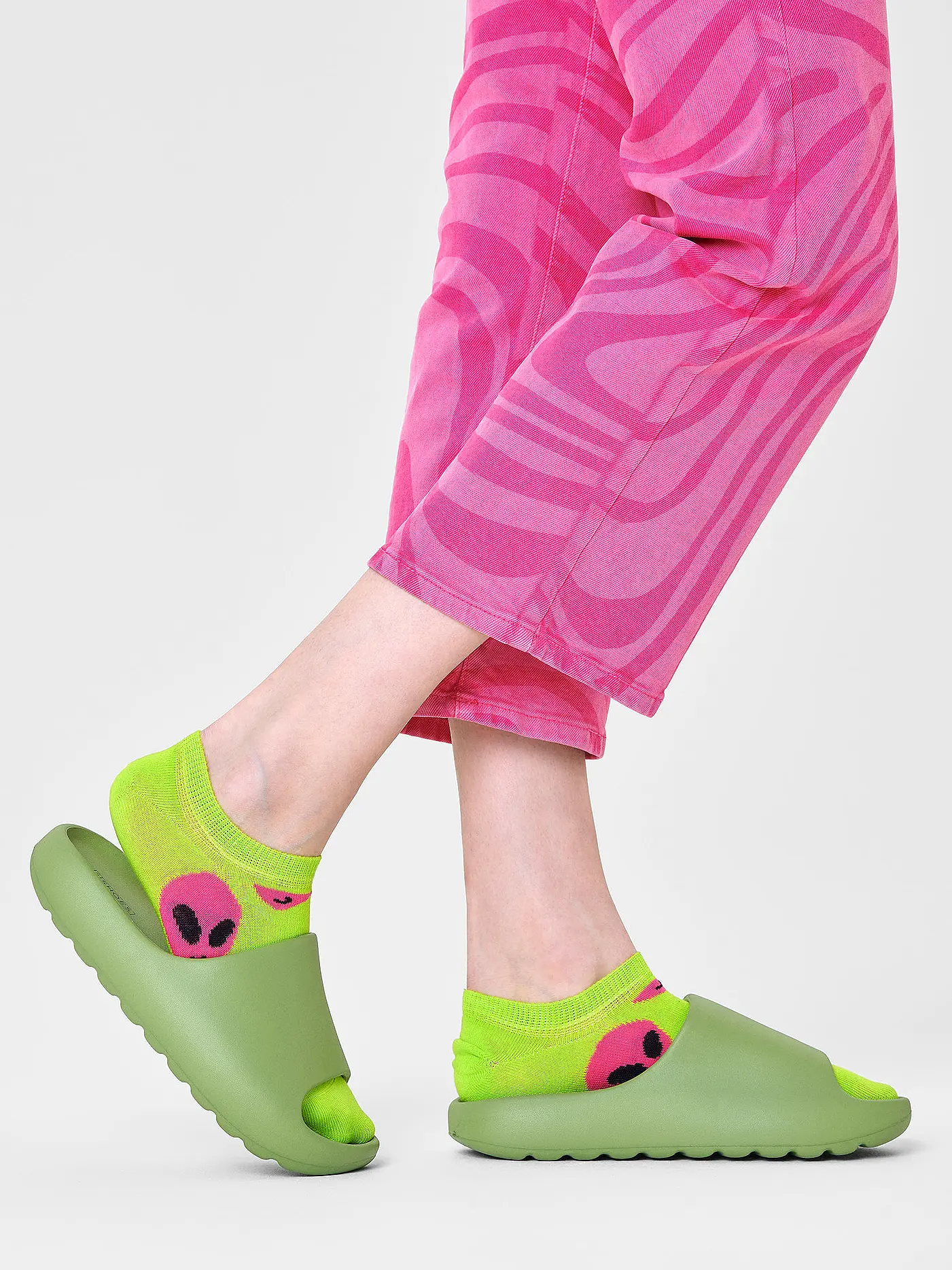 HAPPY SOCKS | Damen Sneaker Socken ALIEN 36-40 green | grün