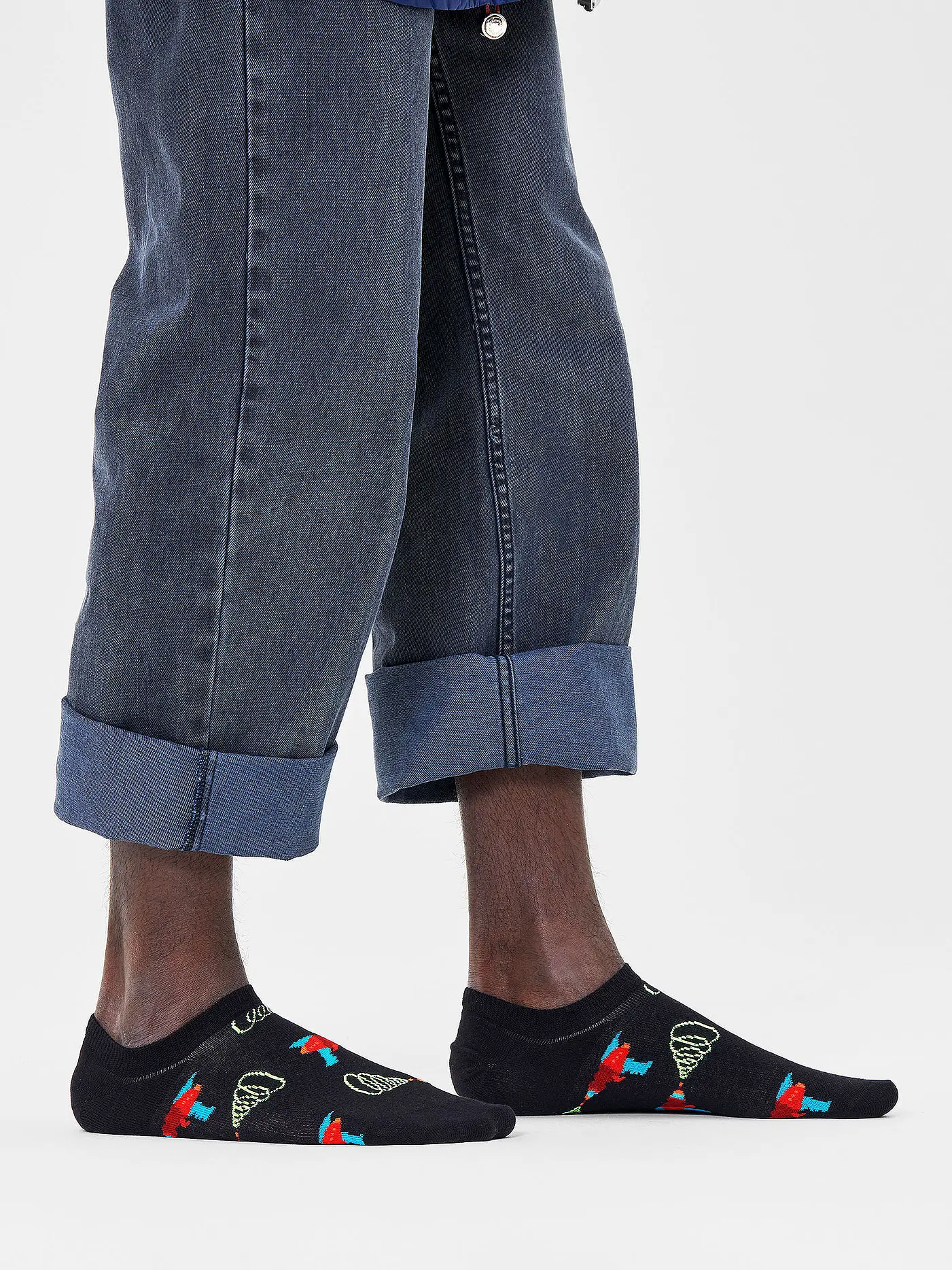 HAPPY SOCKS | Damen Sneaker Socken LAZER QUEST 36-40 black / multi | schwarz