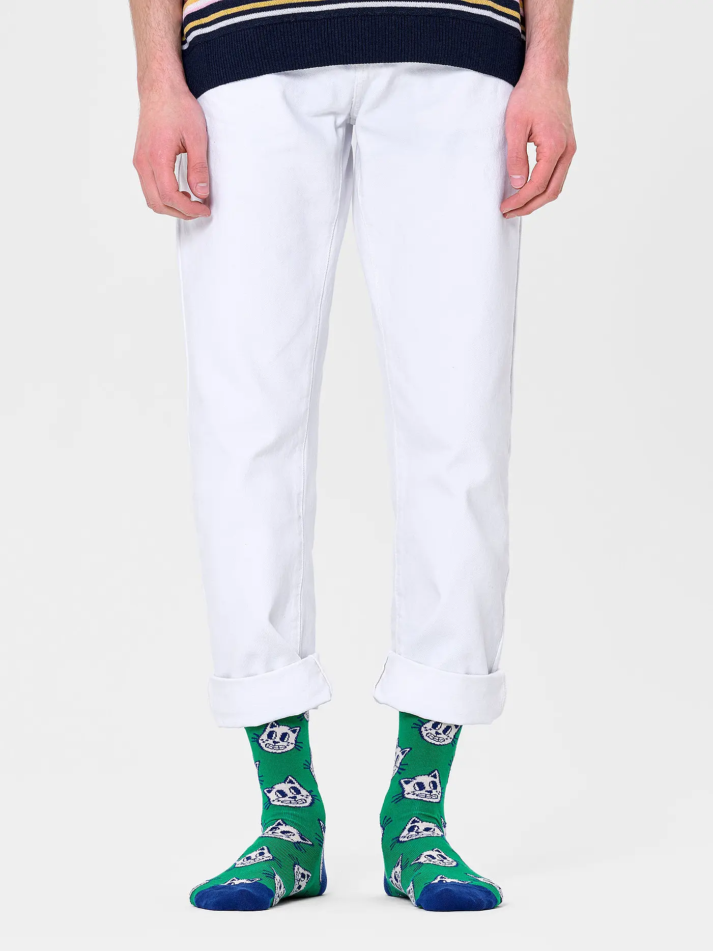 HAPPY SOCKS | Damen Socken 36-40 CAT green | grün