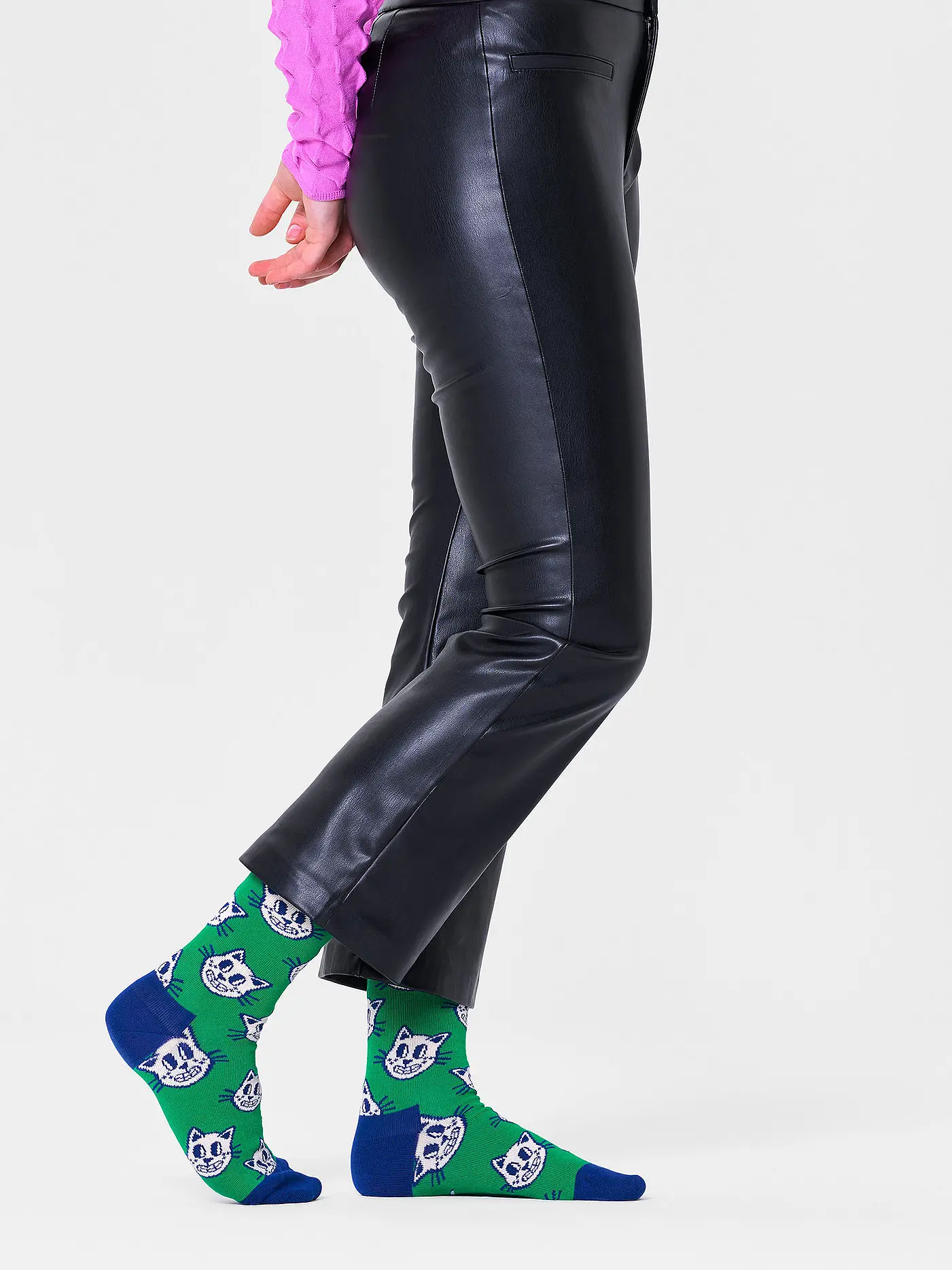 HAPPY SOCKS | Damen Socken 36-40 CAT green | grün