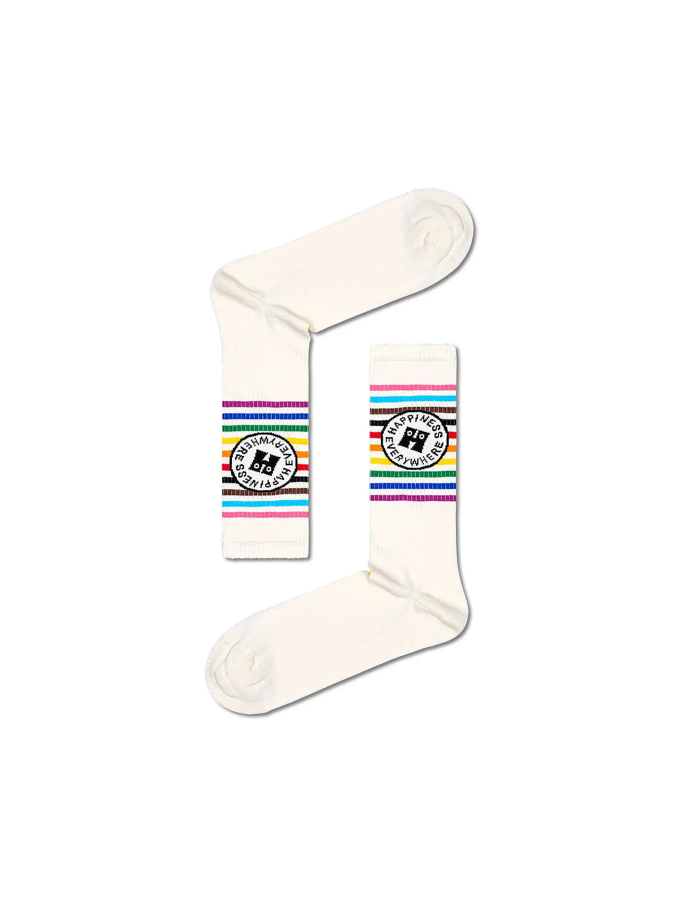 HAPPY SOCKS | Damen Socken 36-40 PRIDE HAPPINESS EVERYWHERE white | weiss