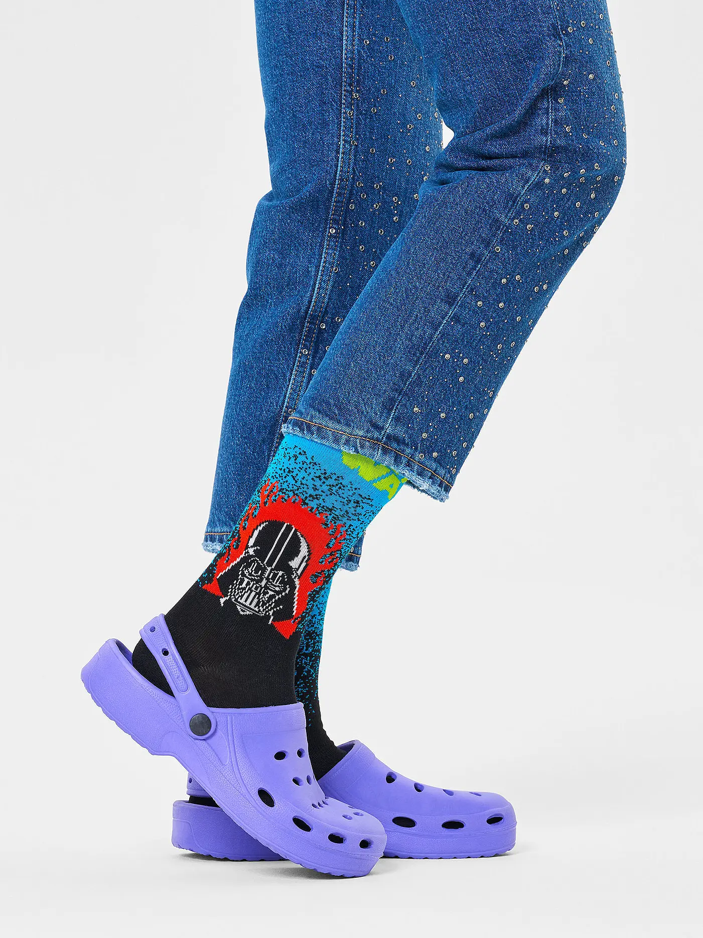 HAPPY SOCKS | Damen Socken 36-40 STAR WARS DARTH VADER black | schwarz