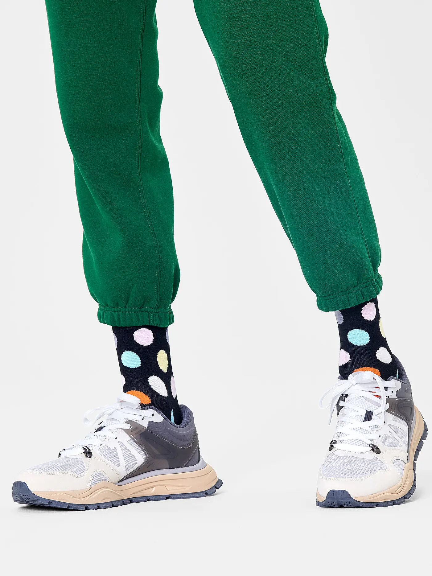 HAPPY SOCKS | Damen Socken BIG DOT 36-40 black / multi | schwarz