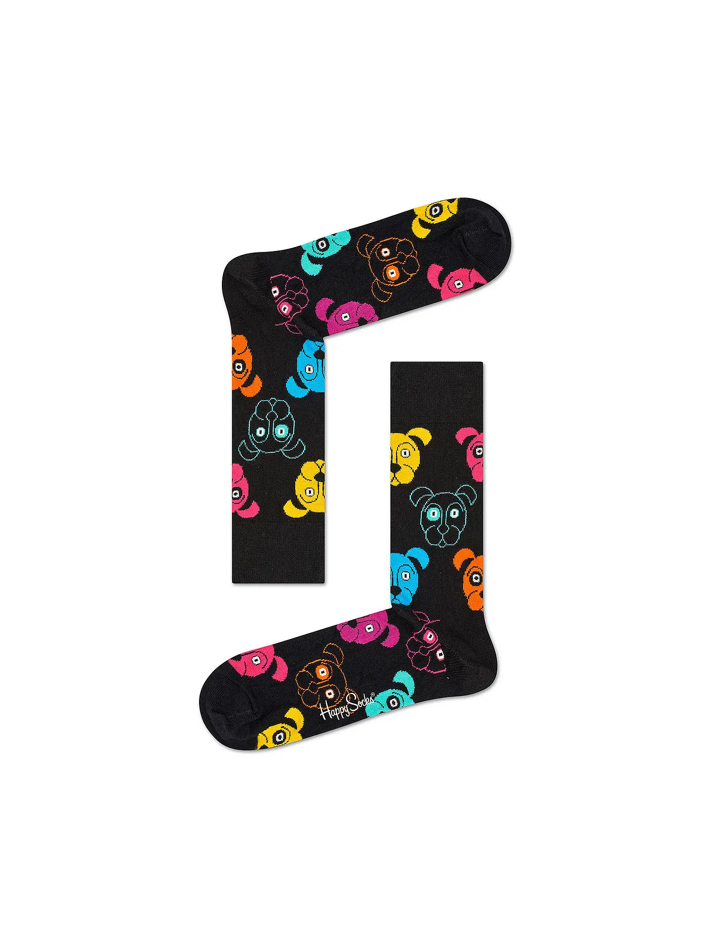 HAPPY SOCKS | Damen Socken DOG 36-40 smu | schwarz