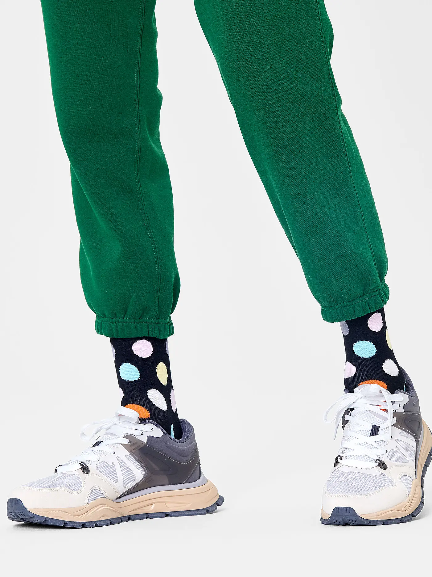 HAPPY SOCKS | Herren Socken BIG DOT black multi | schwarz