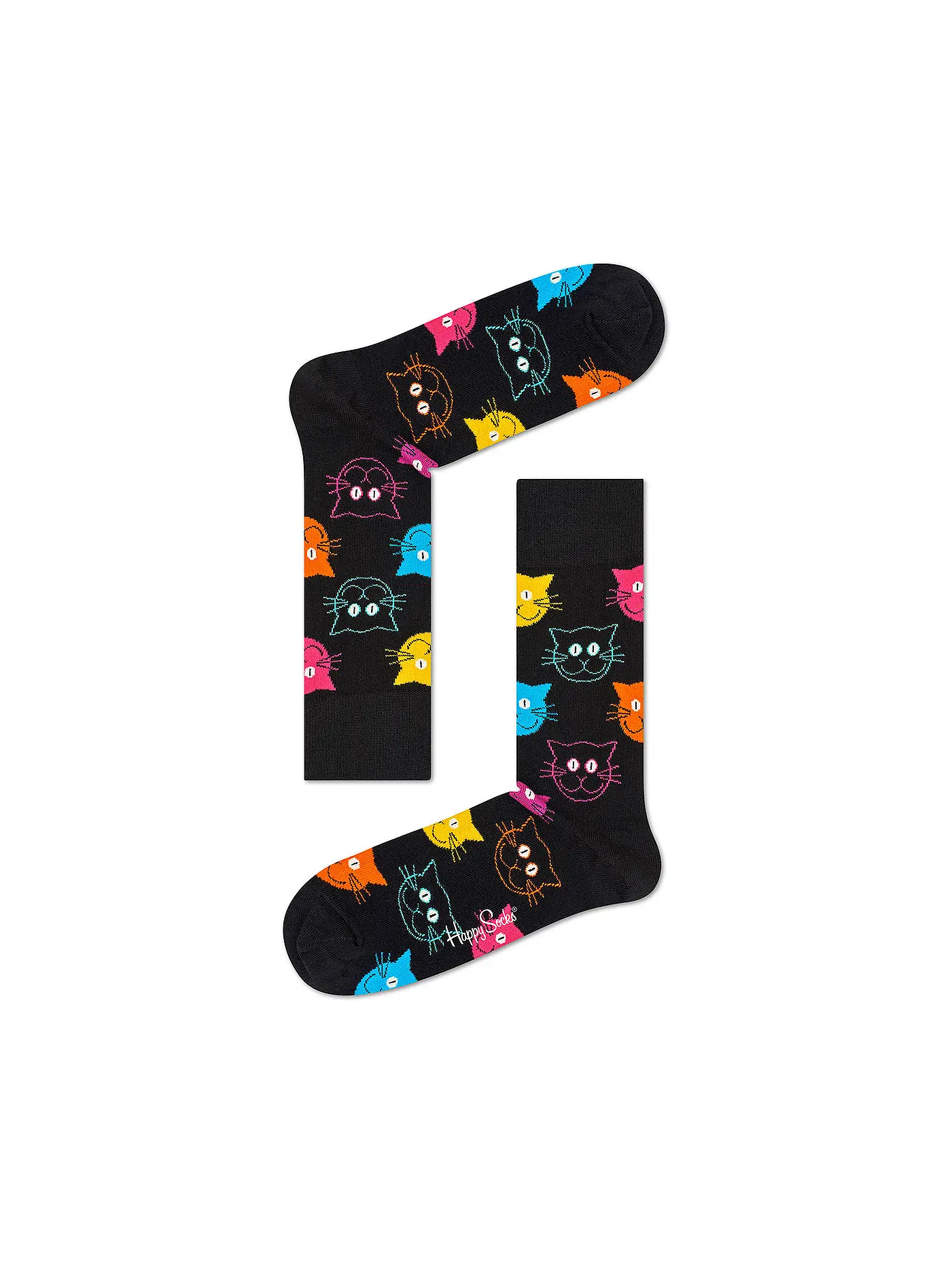 HAPPY SOCKS | Herren Socken CAT smu | schwarz
