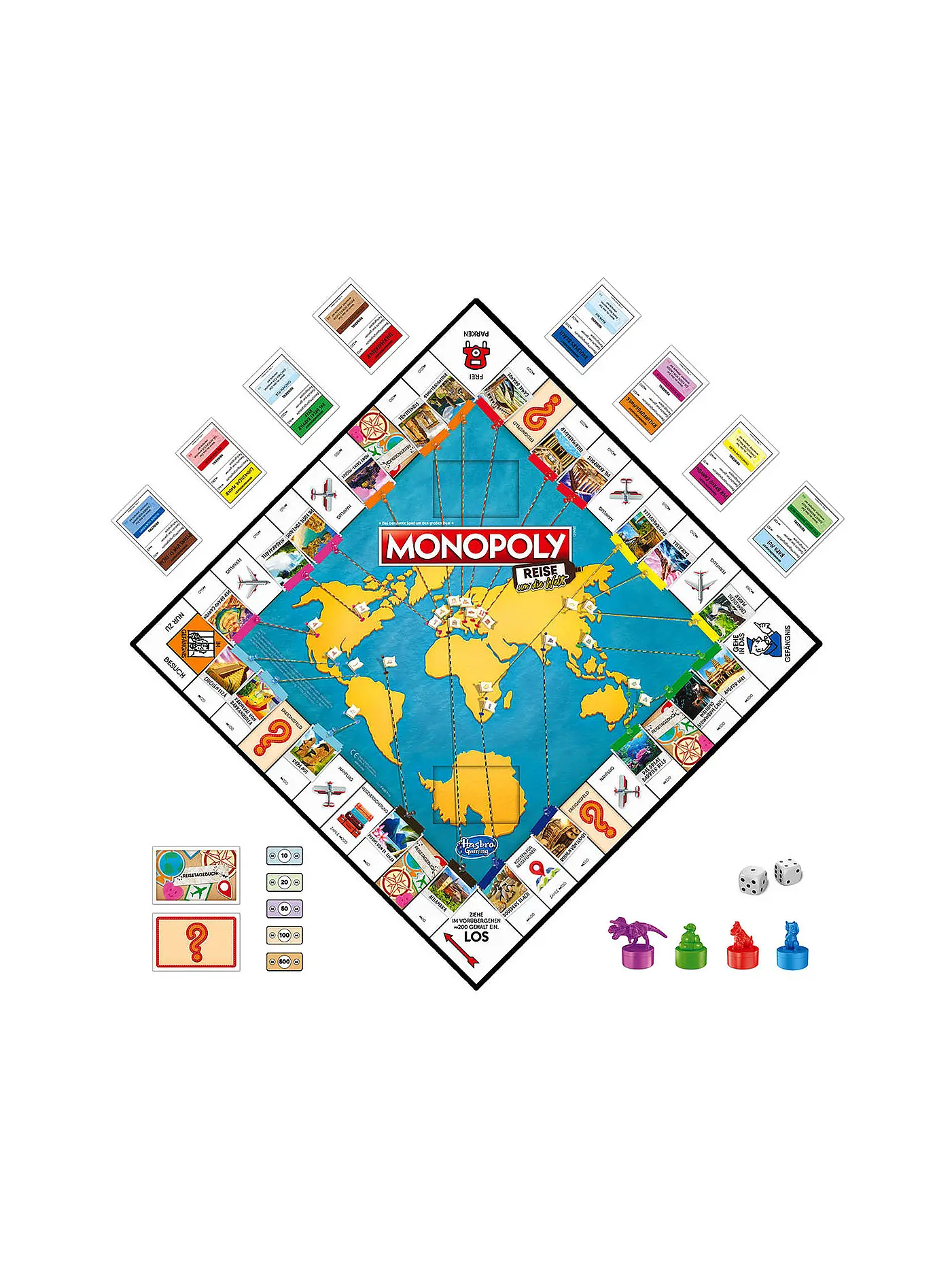 HASBRO | Brettspiel -  Monopoly Reise um die Welt | keine Farbe