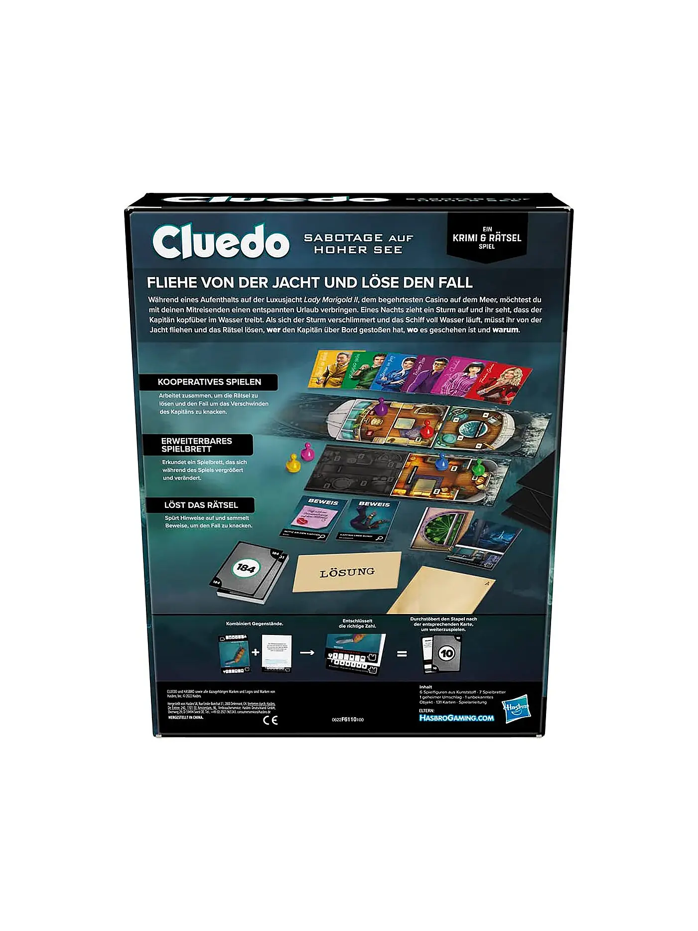HASBRO | Brettspiel - Cluedo Sabotage auf hoher See | keine Farbe