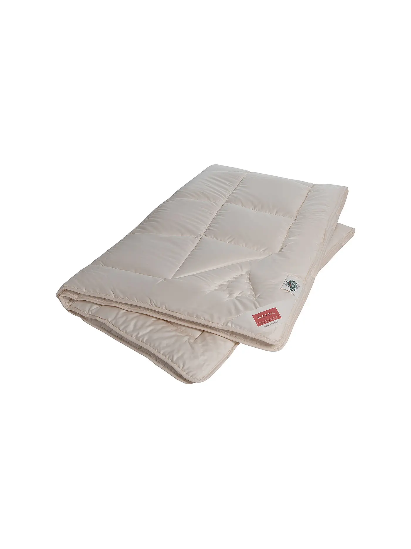 HEFEL | Ganzjahresdecke "Bio Zirbe" 140x200cm (Champagner) | weiss