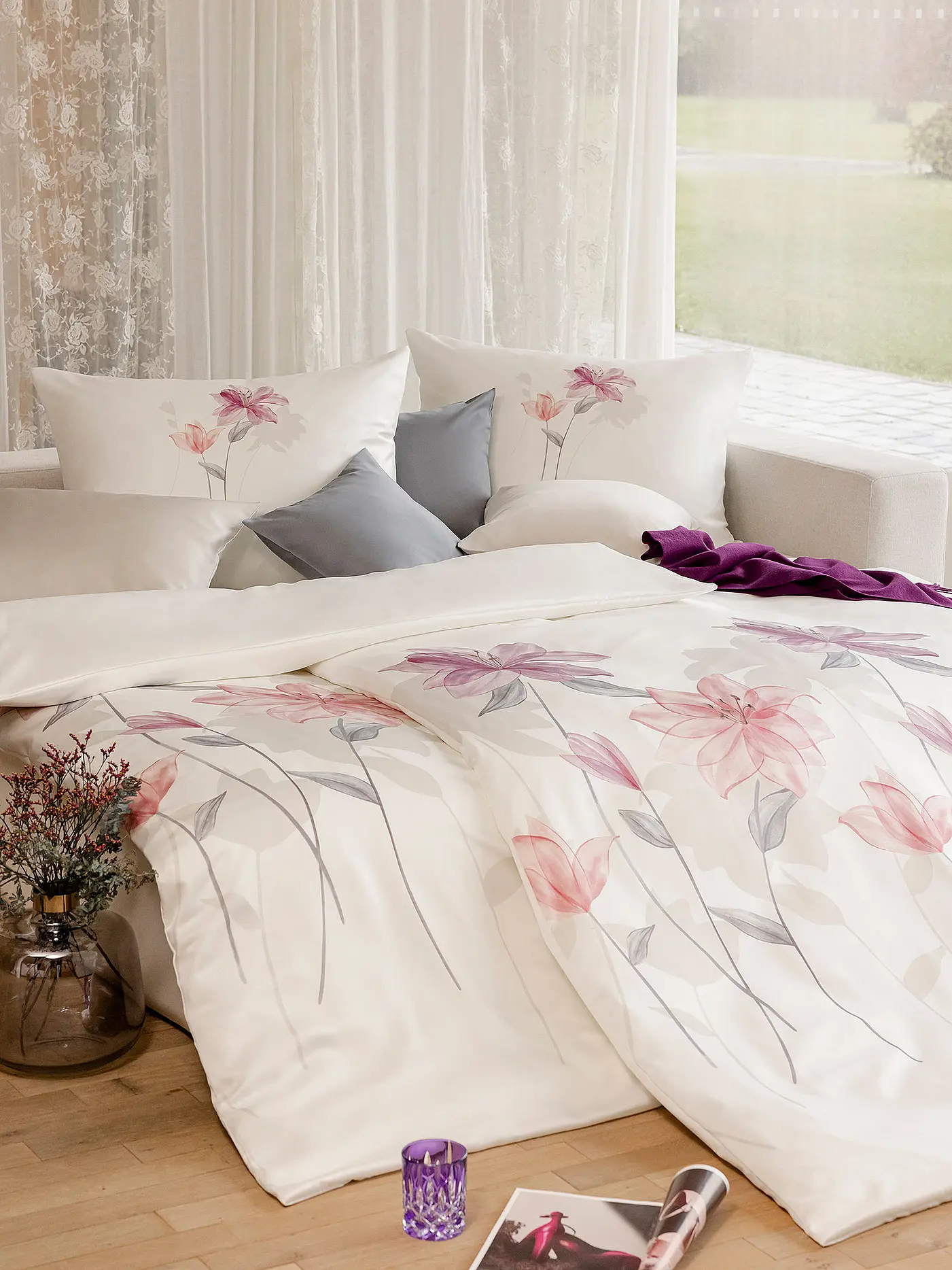 HEFEL | Tencel Bettwäsche PISA 70x90cm/140x200cm Elfenbein | weiss