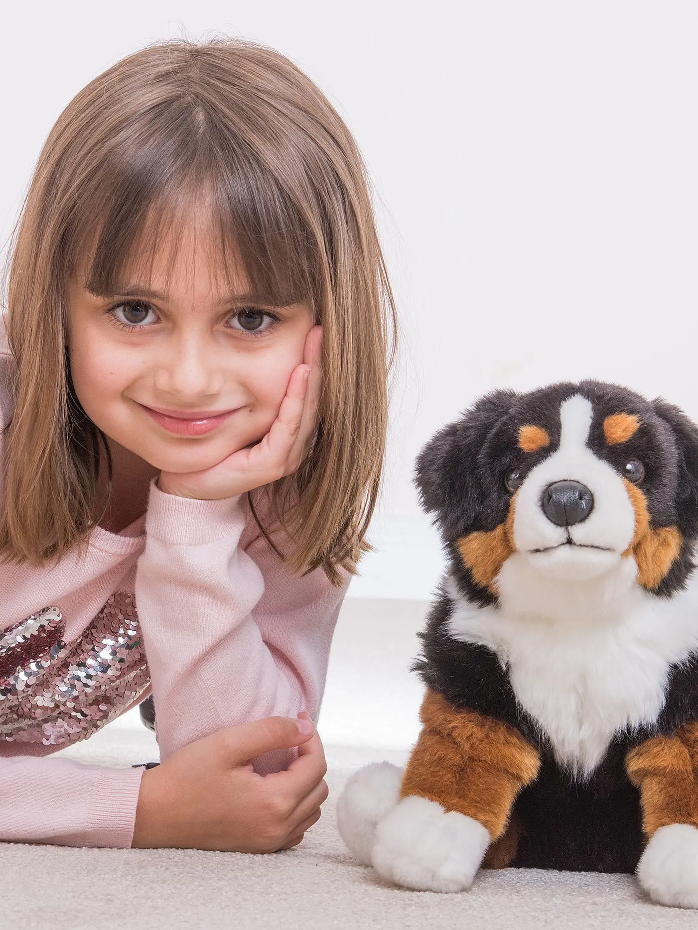 HERMANN TEDDY | Plüschtier - Berner Sennenhund sitzend 29cm | braun