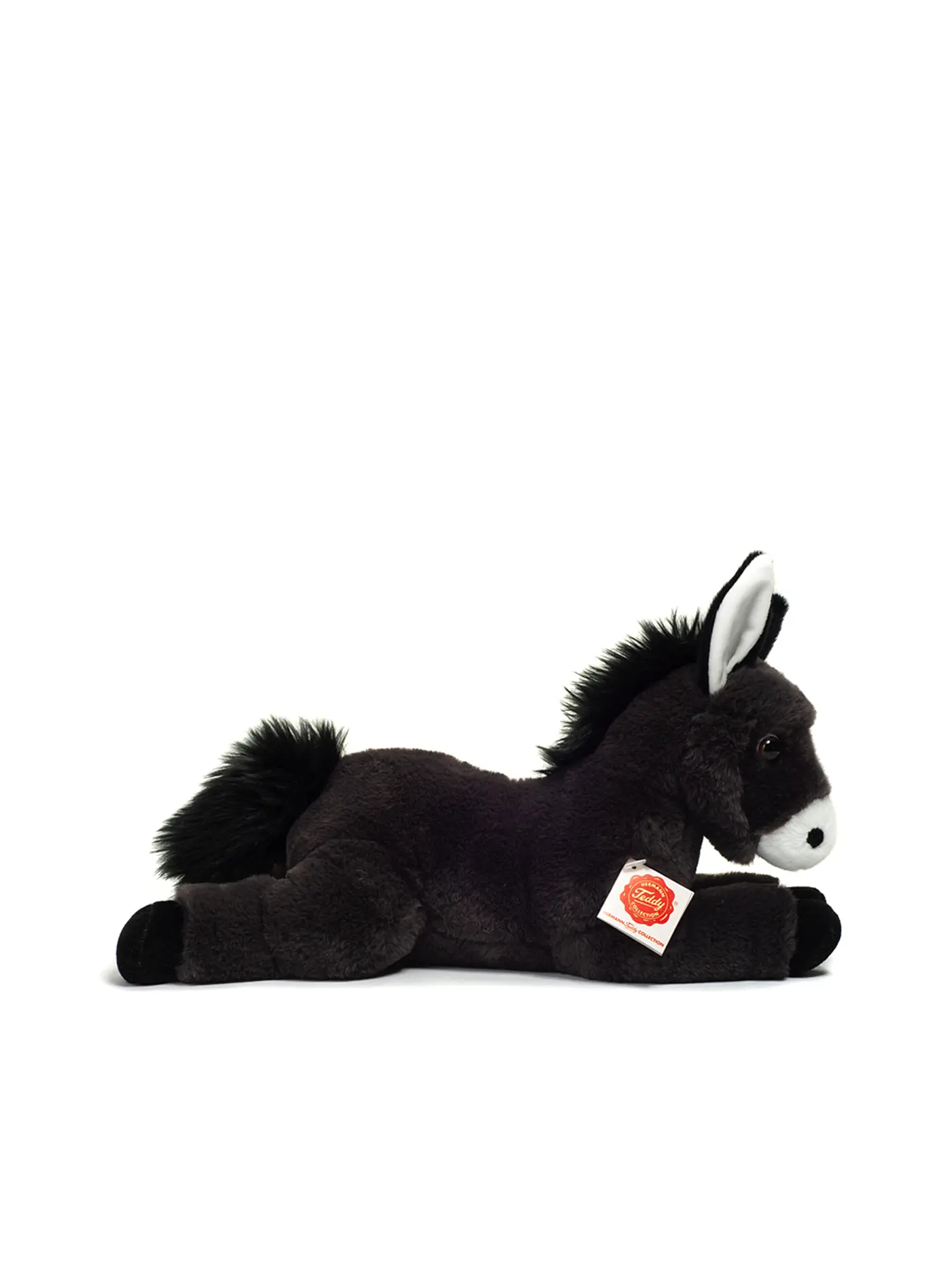 HERMANN TEDDY | Plüschtier - Esel liegend 34cm | schwarz