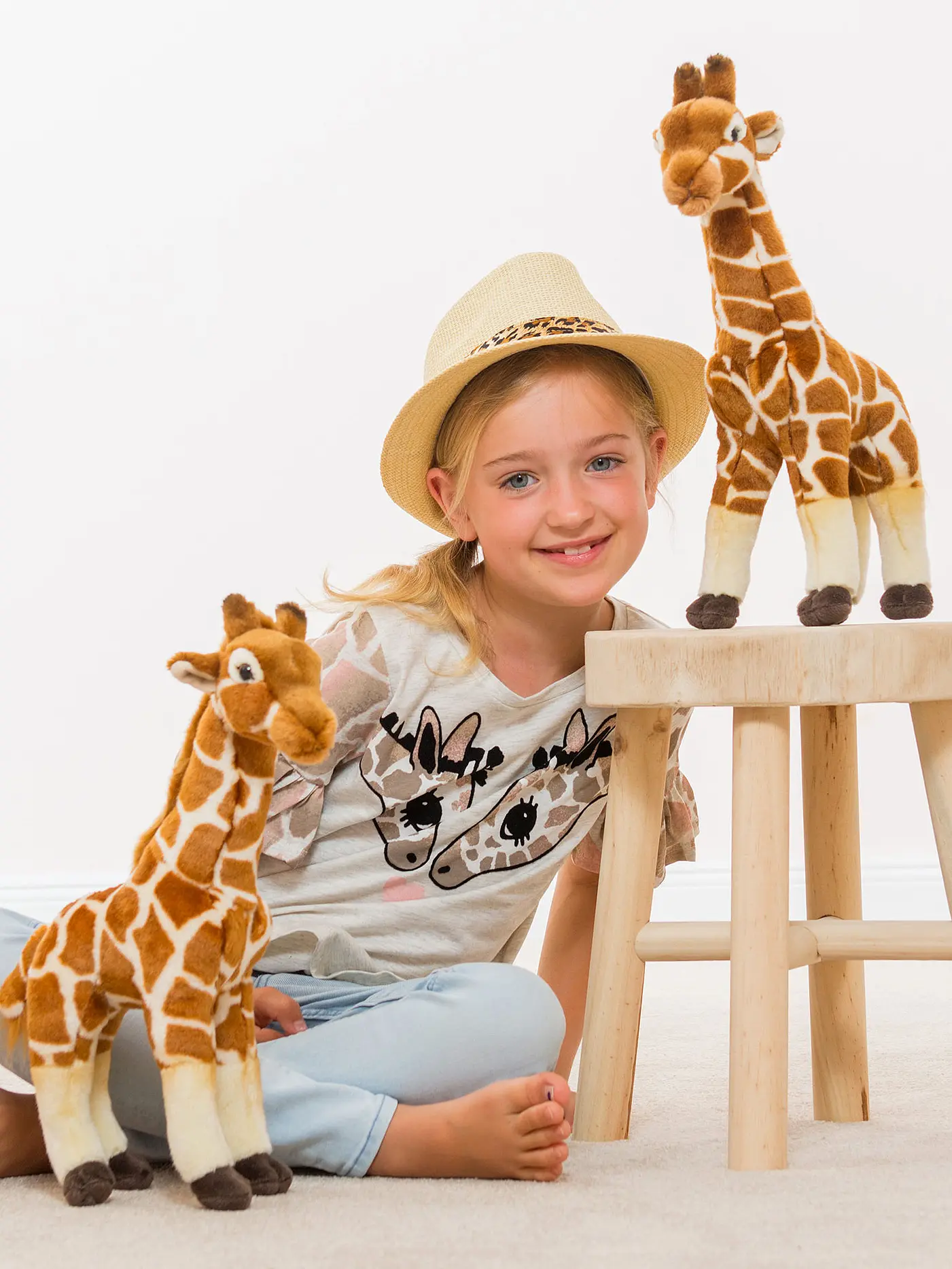 HERMANN TEDDY | Plüschtier - Giraffe stehend 38cm | beige
