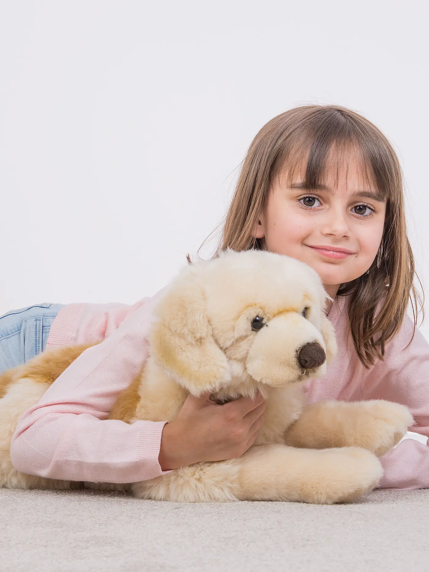 HERMANN TEDDY | Plüschtier - Golden Retriever liegend 60cm | beige