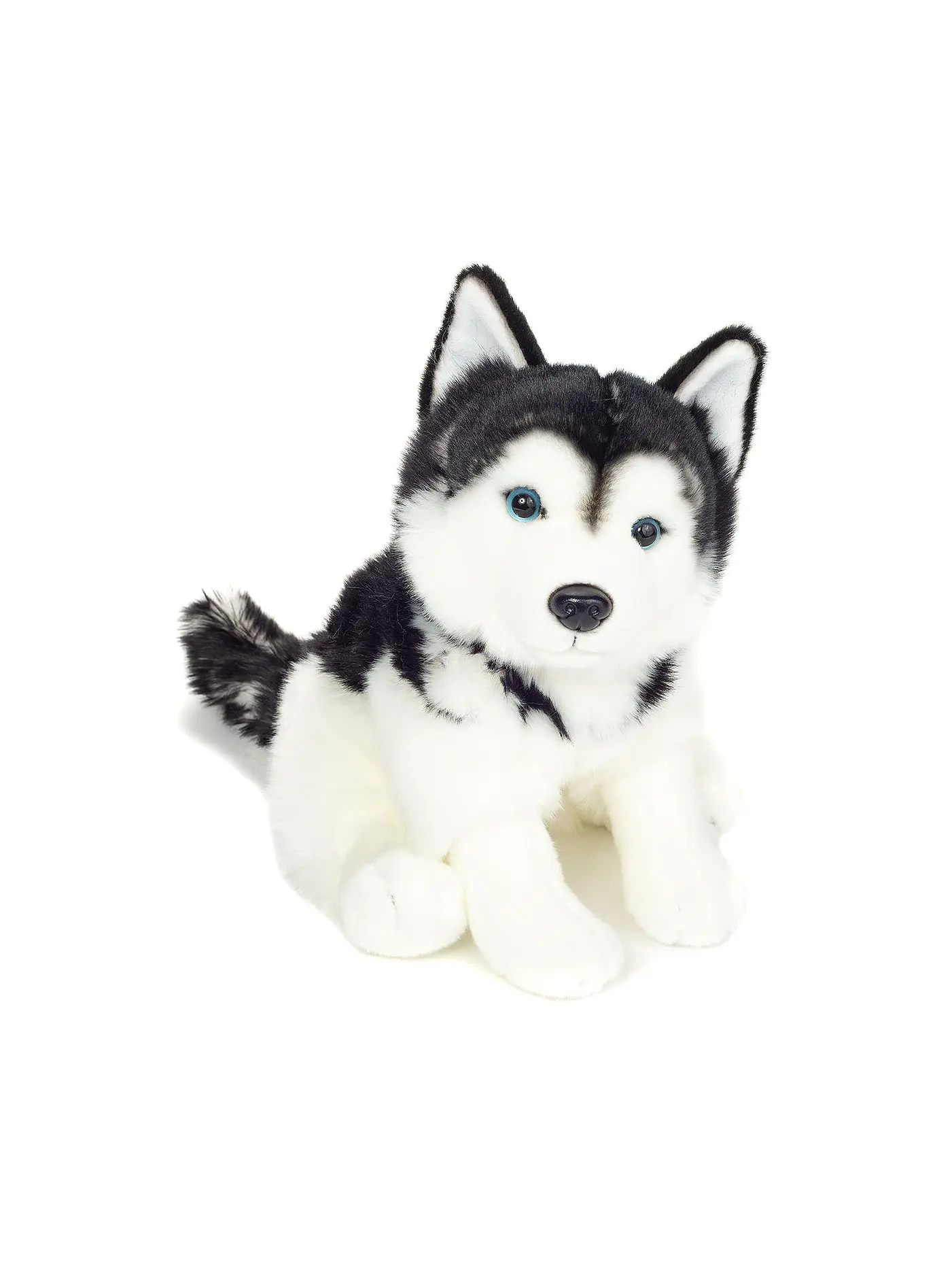 HERMANN TEDDY | Plüschtier - Husky sitzend 30cm | schwarz